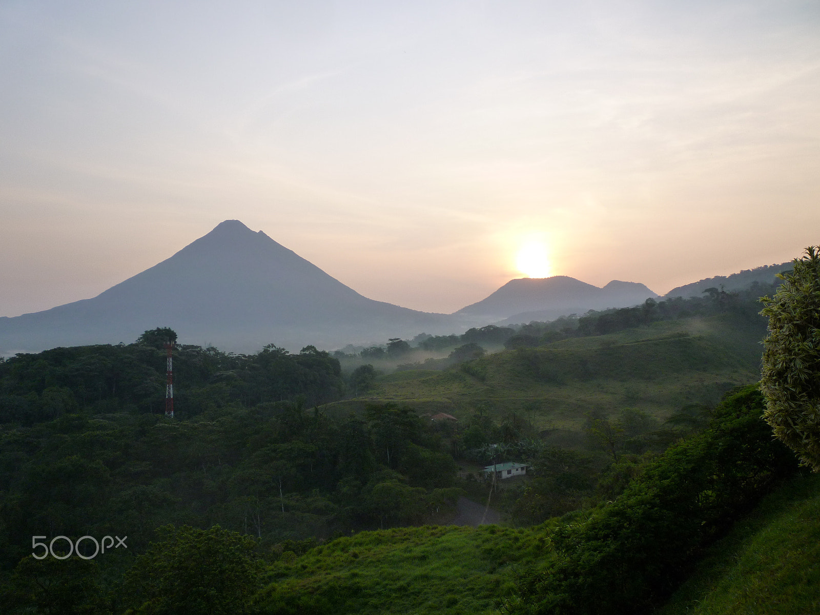 Panasonic DMC-FS15 sample photo. Arenal sunrise photography