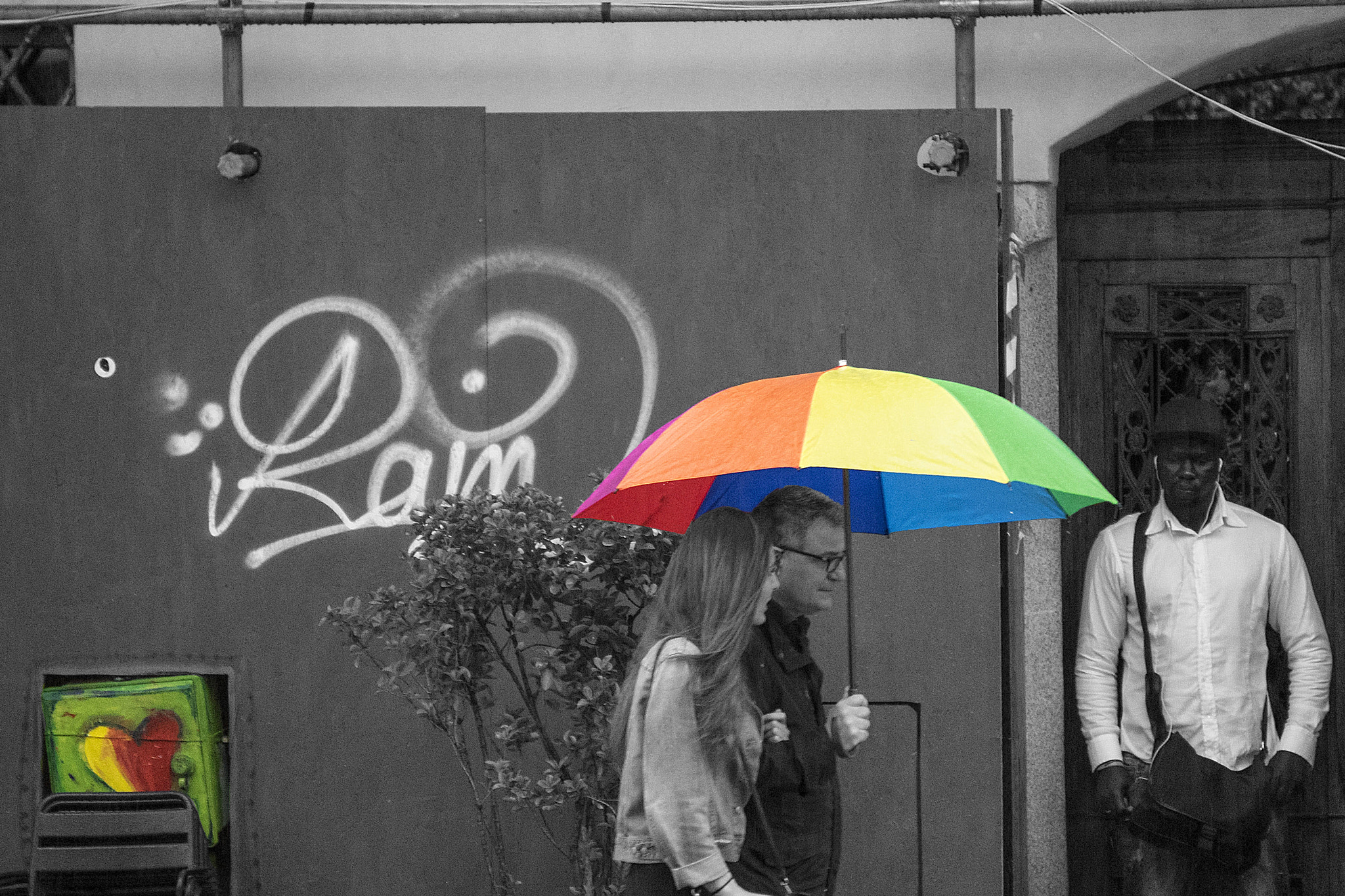 Sony E 55-210mm F4.5-6.3 OSS sample photo. Colours in the rain photography