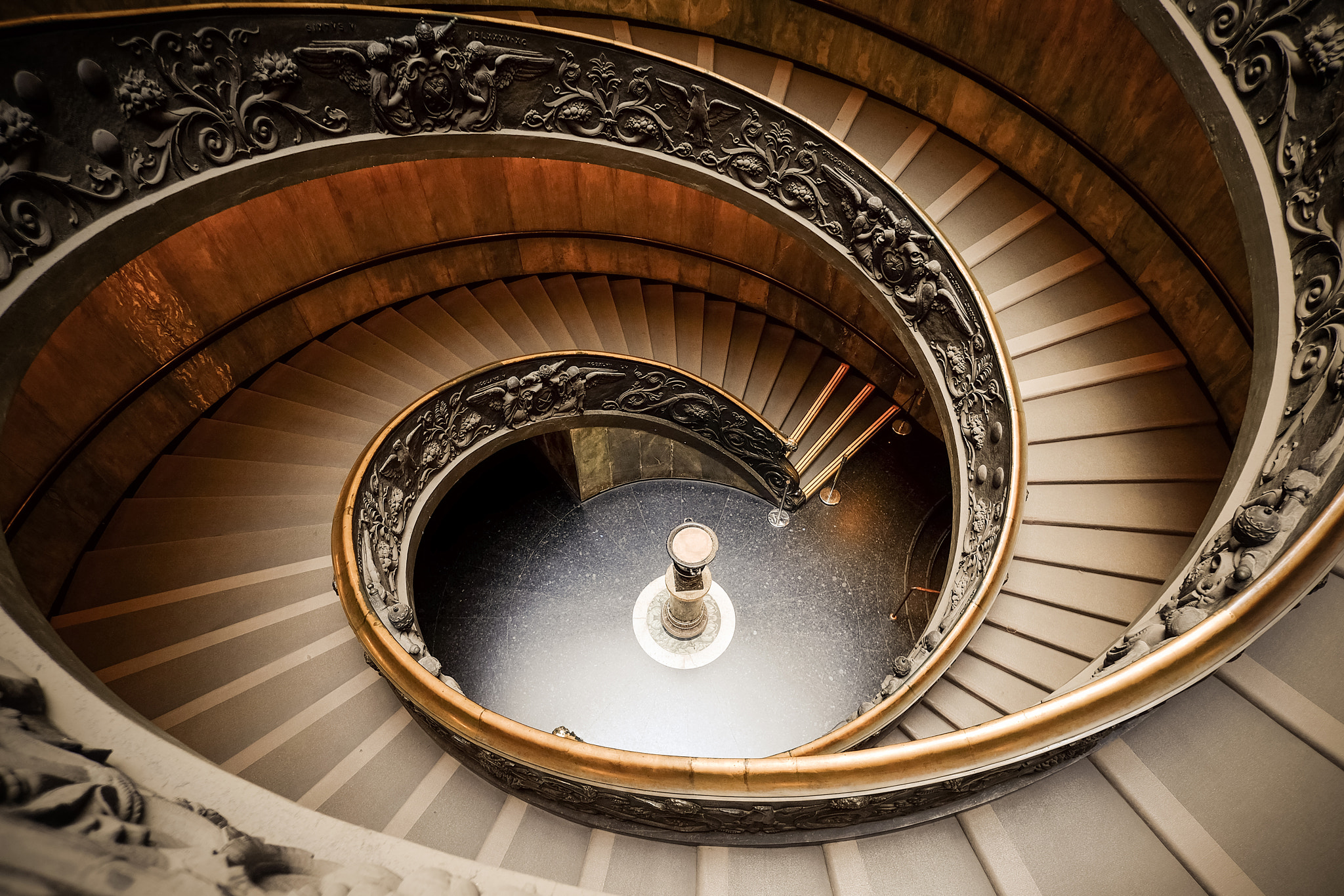 ZEISS Touit 12mm F2.8 sample photo. Spiral stairs of the vatican museums photography