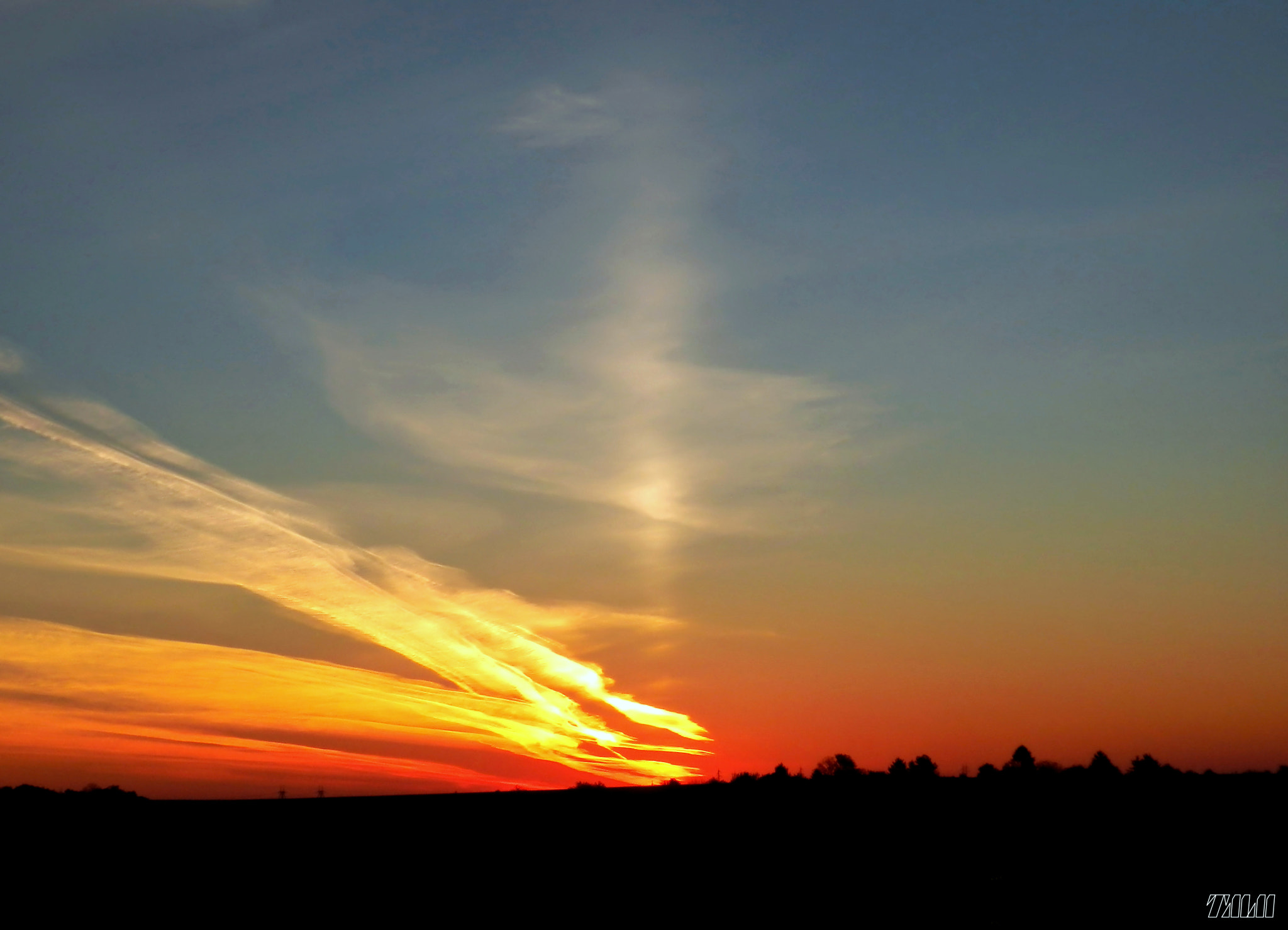 Olympus SH-21 sample photo. Sun pillar phenomenon photography