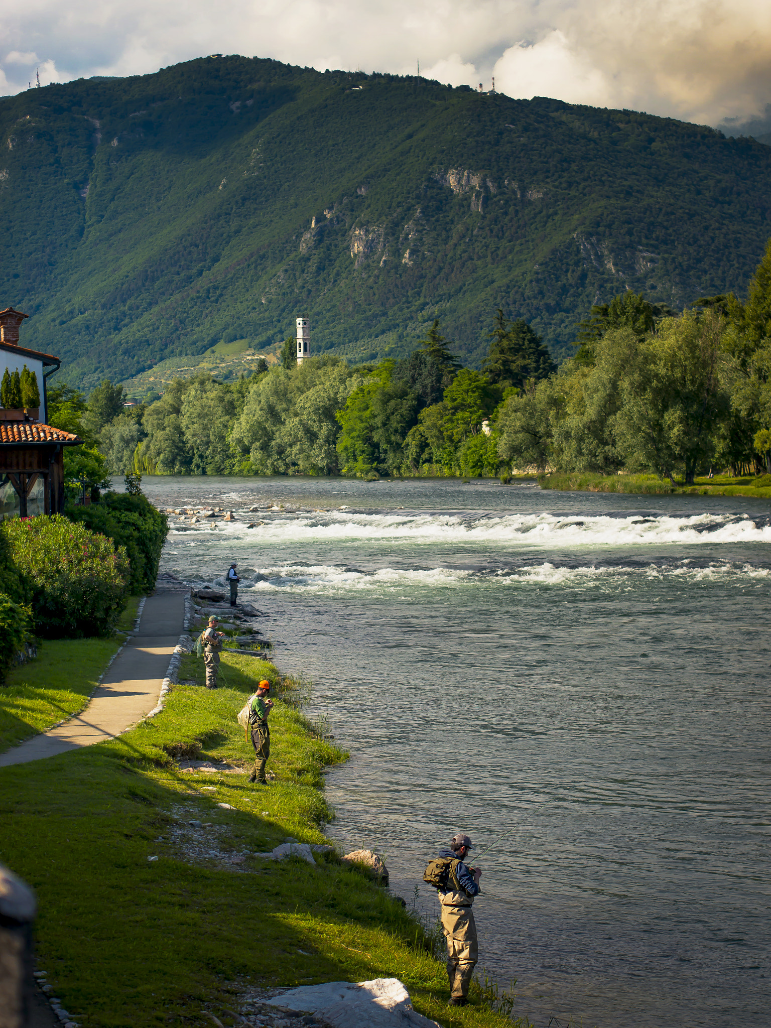 Panasonic Lumix DMC-G5 sample photo. Fisherman's and villa ca' erizzo tower. photography