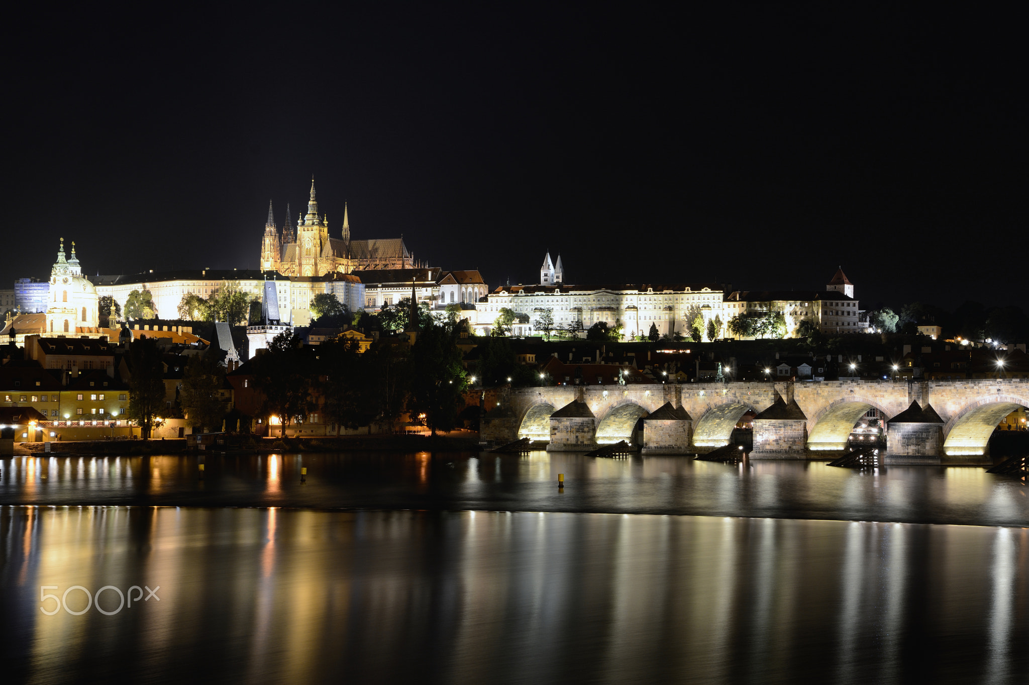 Prague night view