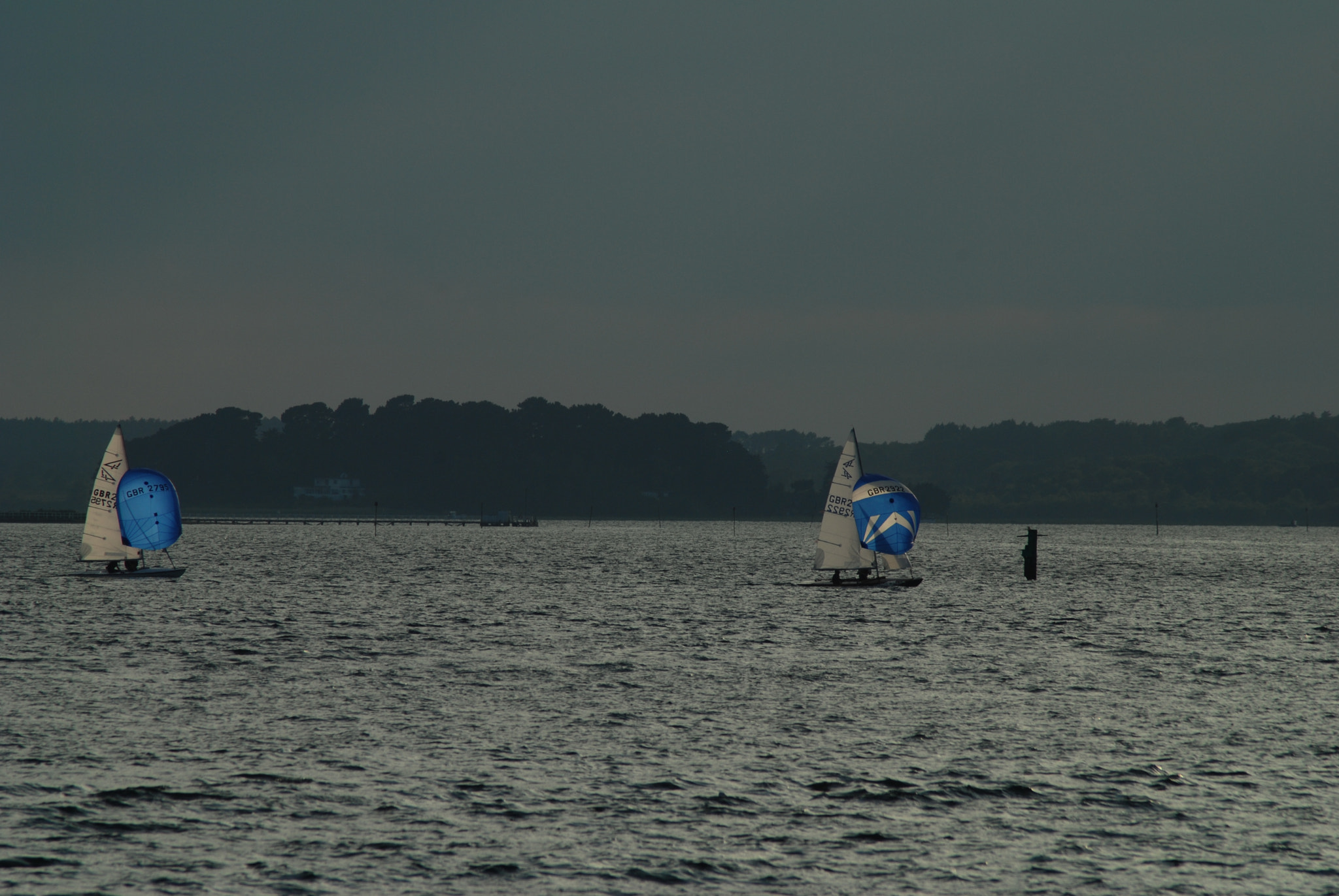 Nikon AF Nikkor 70-300mm F4-5.6G sample photo. Poole sailing boats photography
