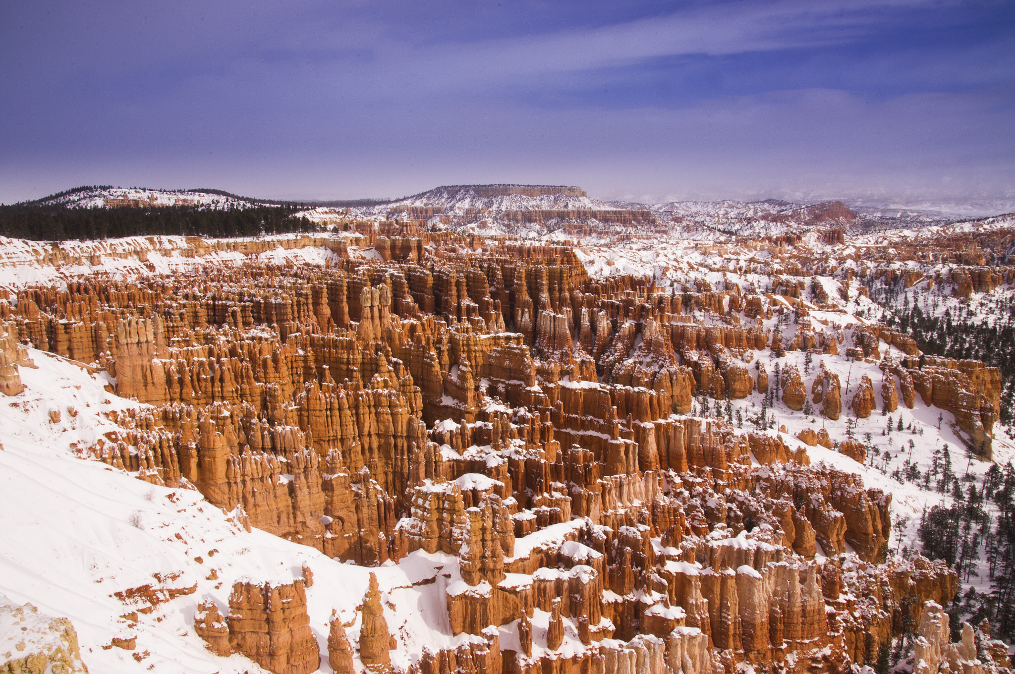 Pentax K-x sample photo. Snow on bryce canyon 1 photography