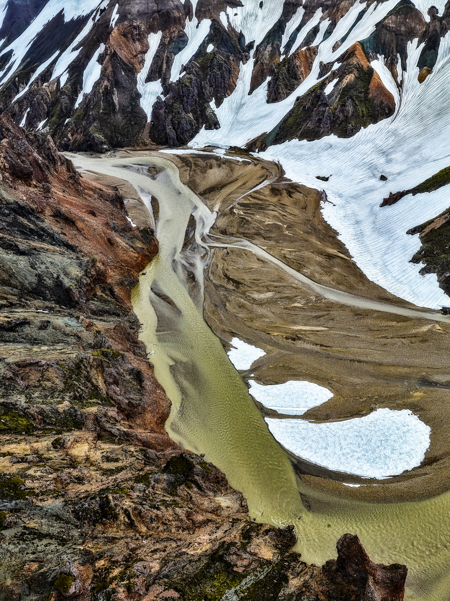 Phase One IQ260 sample photo. Iceland landmannalaugar vertical photography
