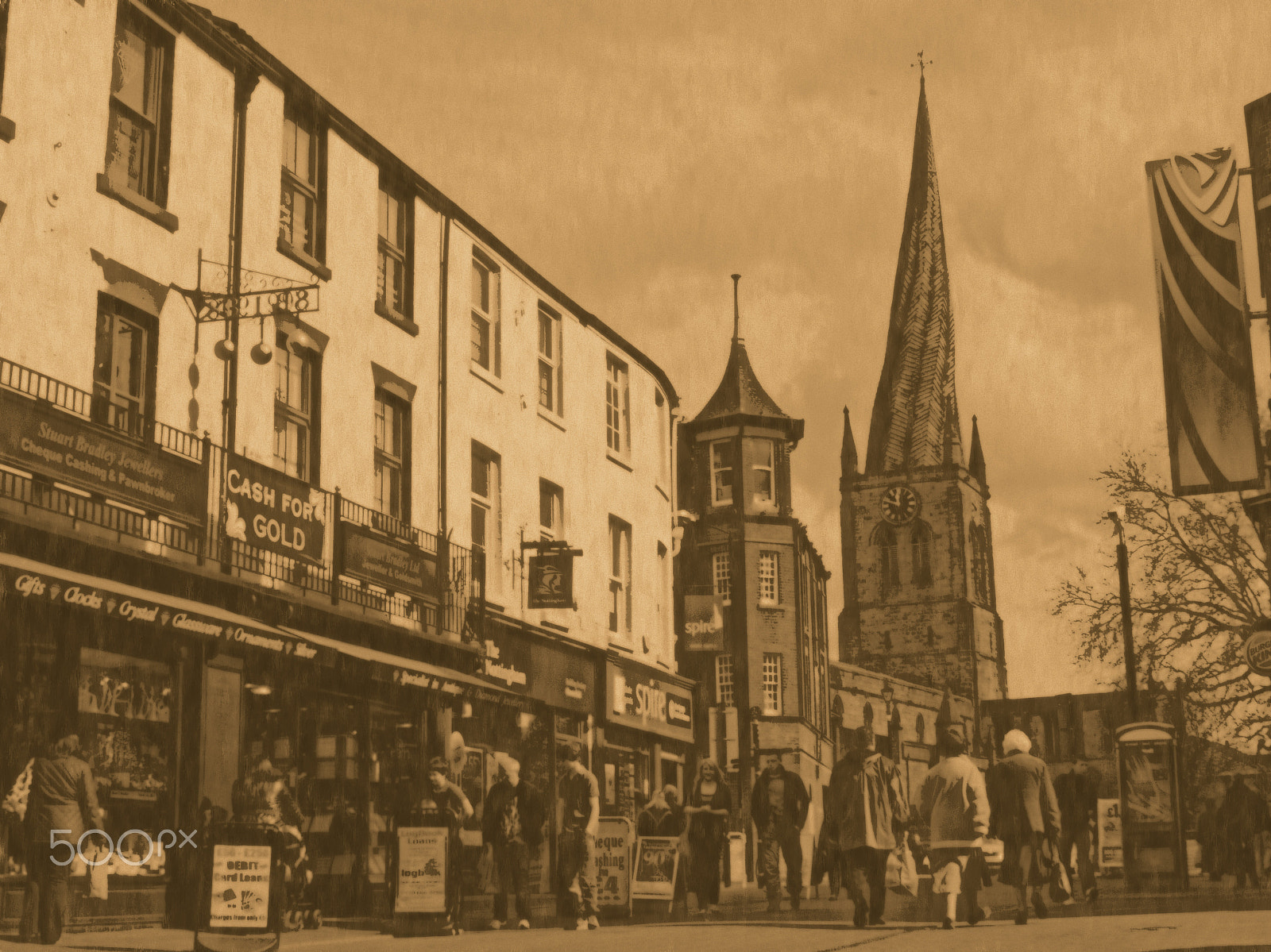 Sony Alpha DSLR-A390 sample photo. Chesterfield crooked spire photography
