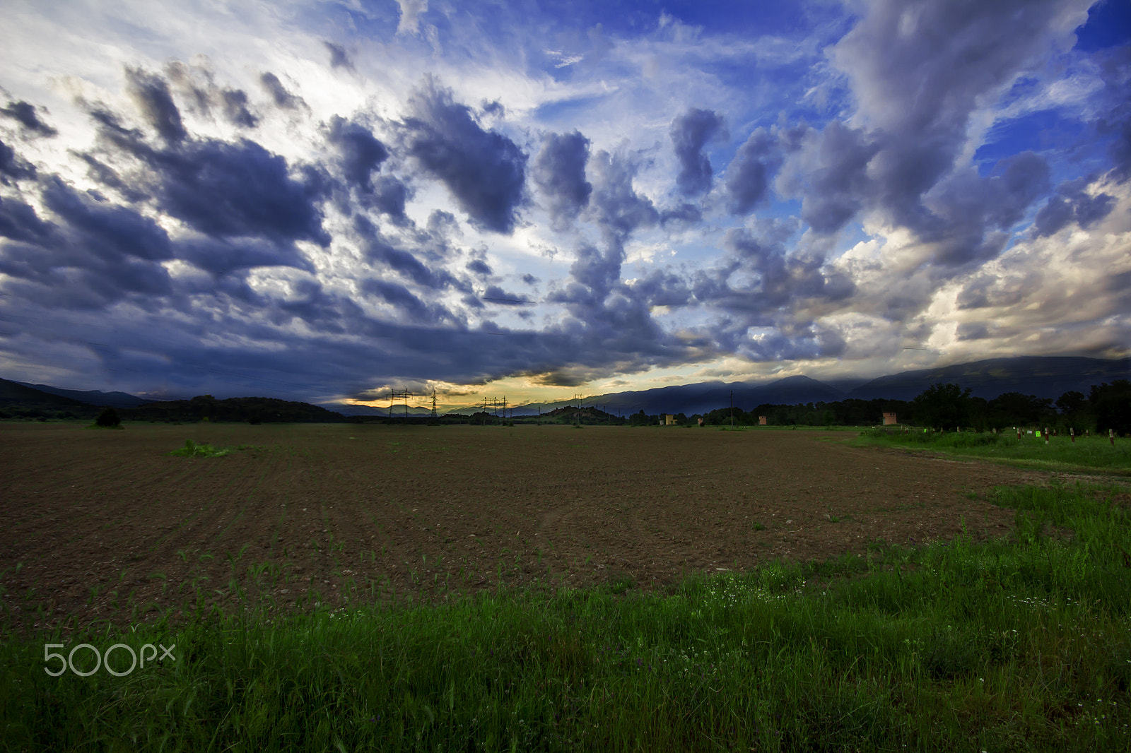Sigma 10-20mm F4-5.6 EX DC HSM sample photo. Meadow before sunset photography