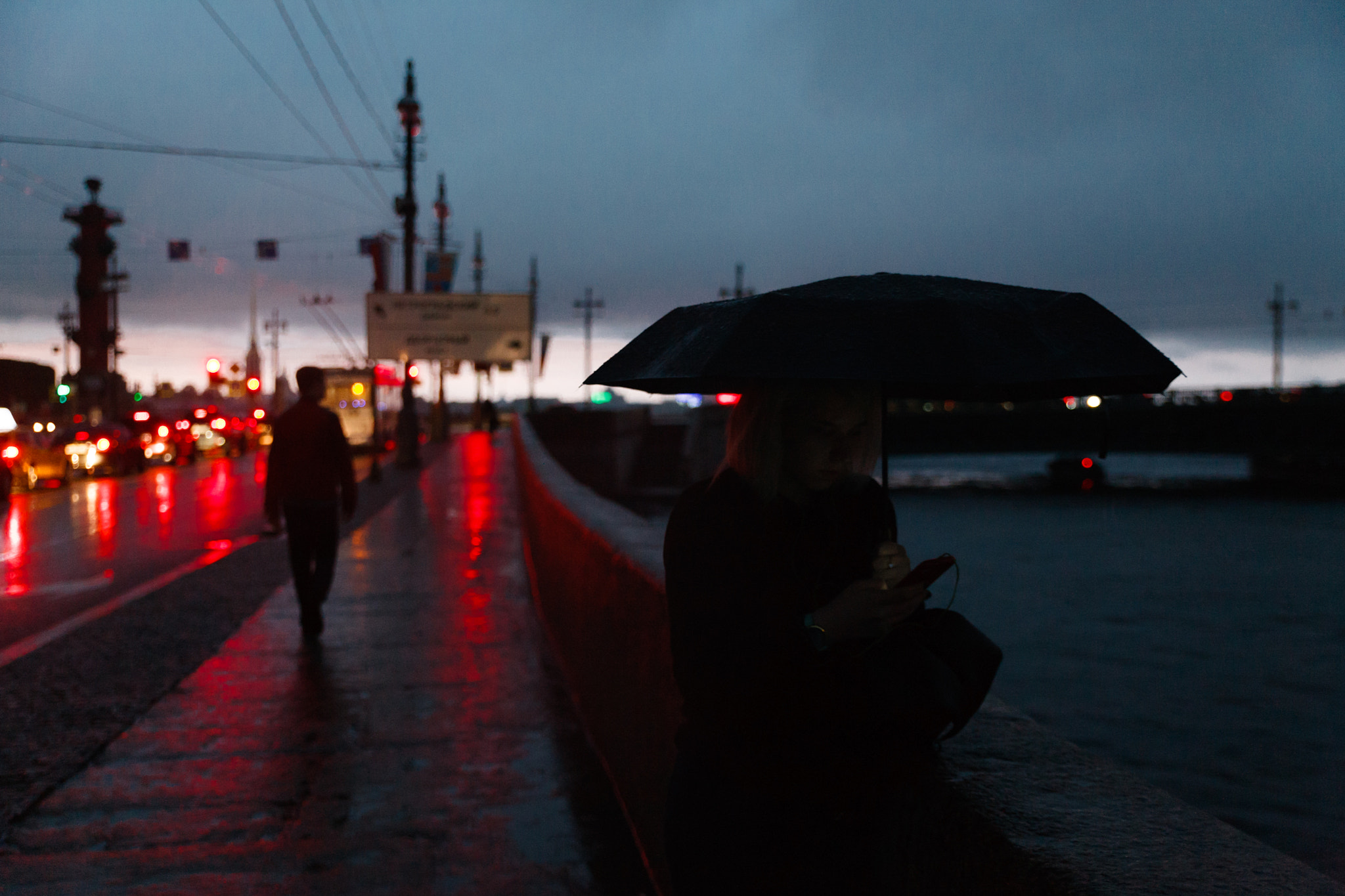 Canon 24.0-70.0 mm sample photo. Rainy evening photography