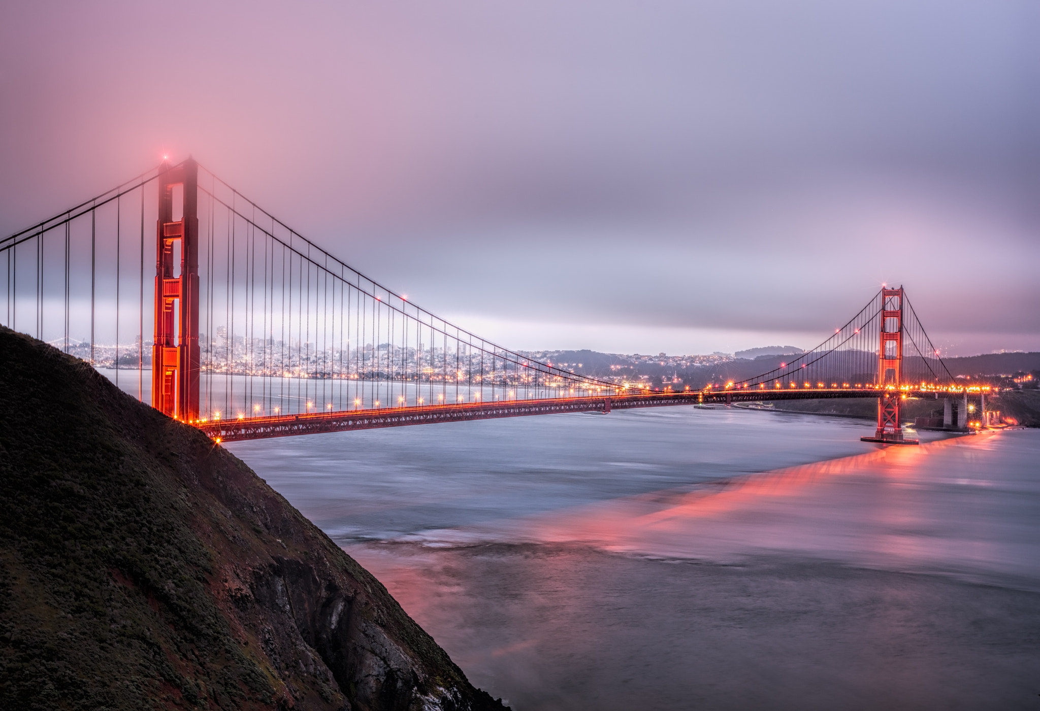 Canon EOS-1Ds Mark III sample photo. Golden gate morning photography