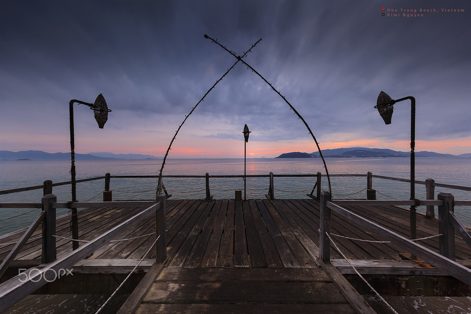Canon EF 11-24mm F4L USM sample photo. Wooden pier in nha trang beach photography