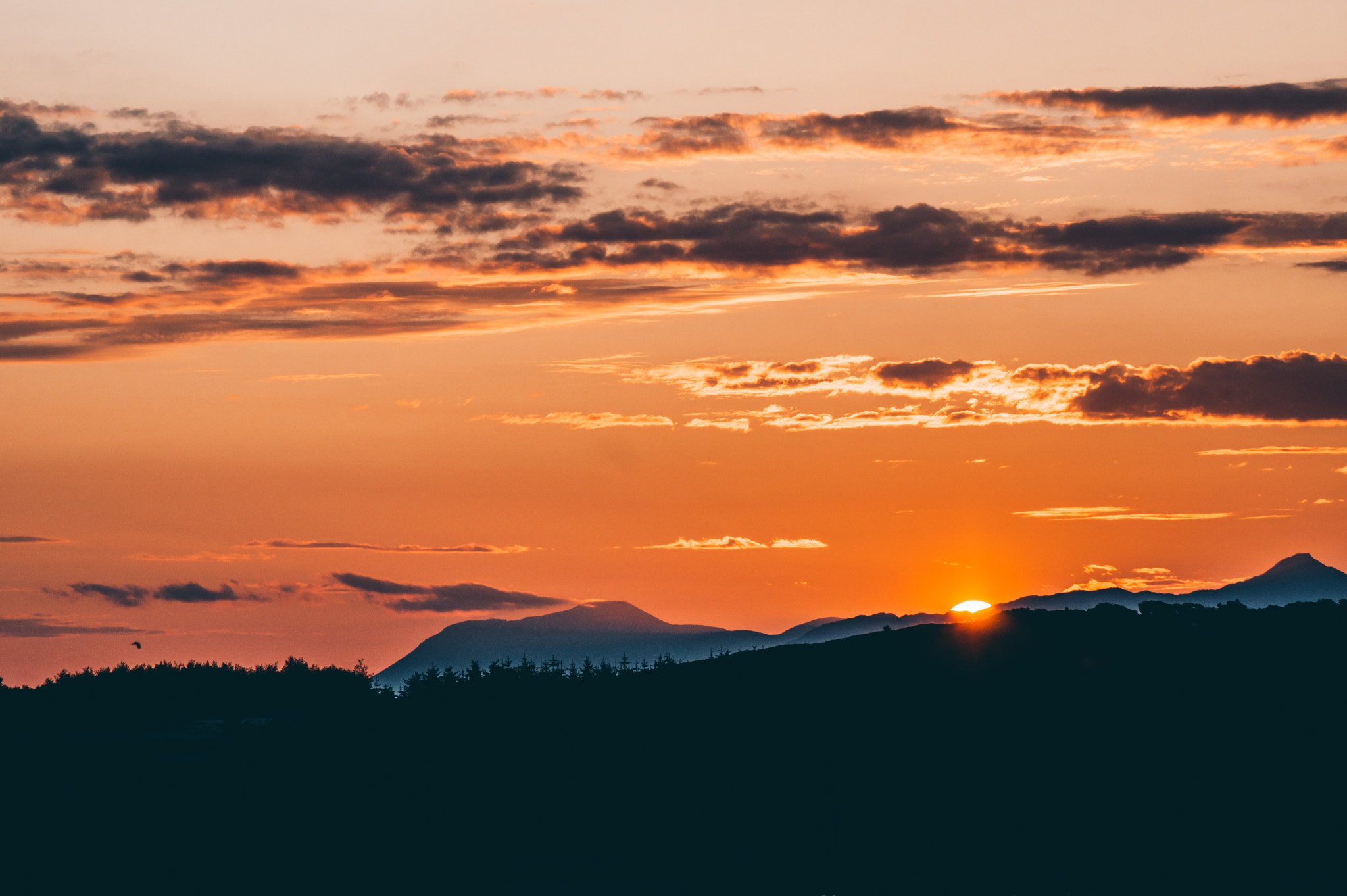 Pentax K-3 + Tamron AF 70-300mm F4-5.6 Di LD Macro sample photo. Sunrise over the isle of mull photography