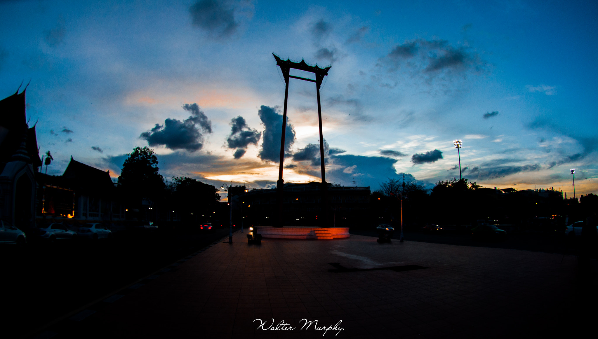 Nikon AF DX Fisheye-Nikkor 10.5mm F2.8G ED sample photo. Giant swing of thailand photography