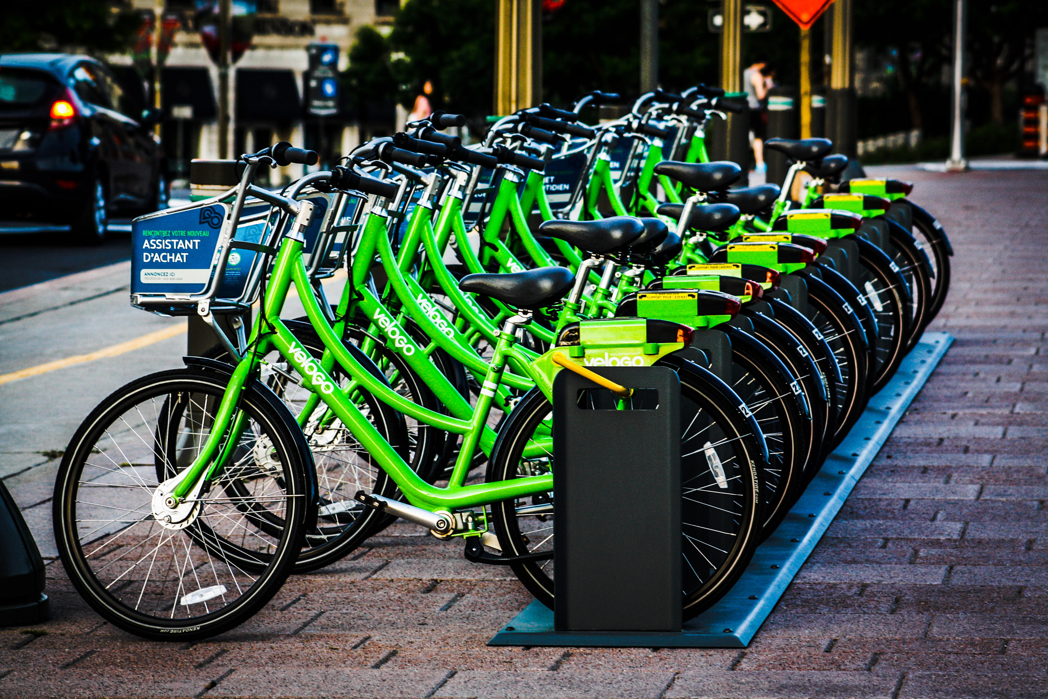 Canon EF 75-300mm f/4-5.6 USM sample photo. City bikes photography