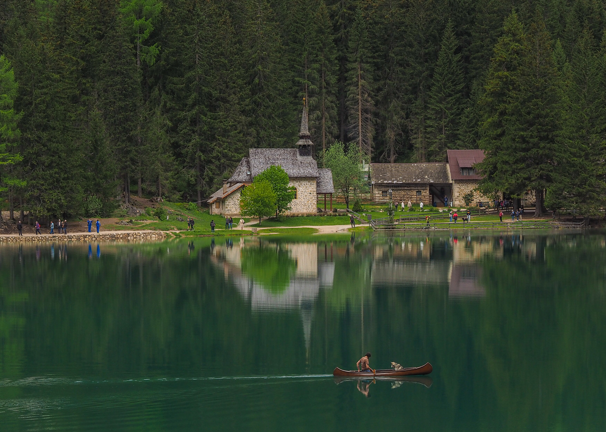 Olympus OM-D E-M10 + Sigma 60mm F2.8 DN Art sample photo. Paddling with his dog photography