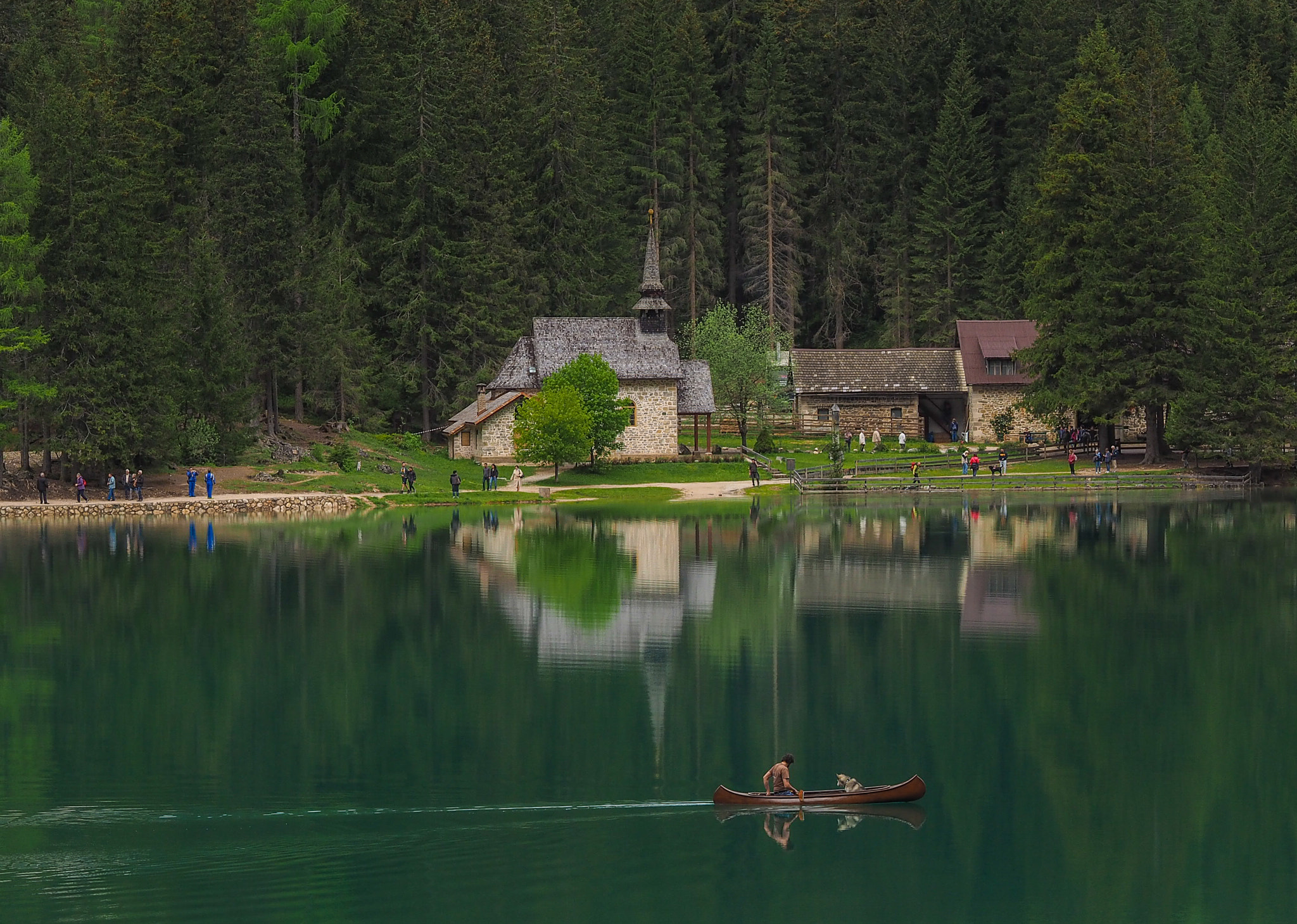 Olympus OM-D E-M10 + Sigma 60mm F2.8 DN Art sample photo. Paddling with his dog photography