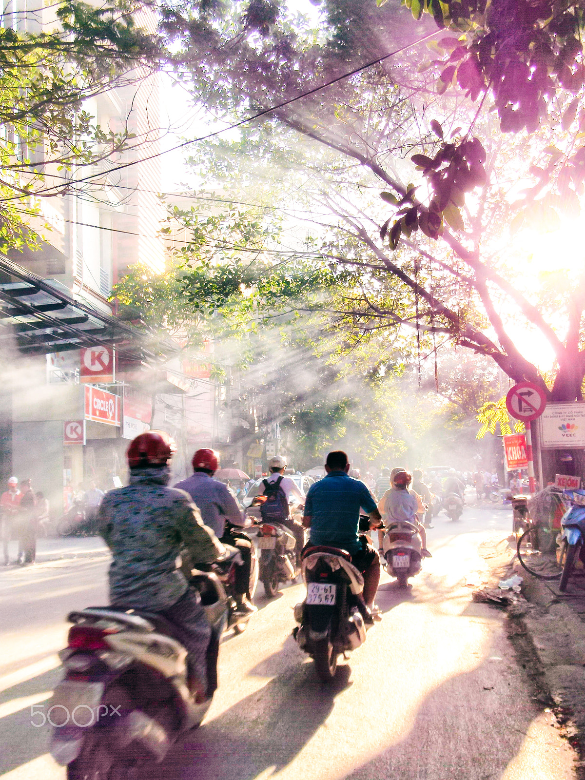 Fujifilm FinePix JZ700 sample photo. Motorcycles in hanoi photography