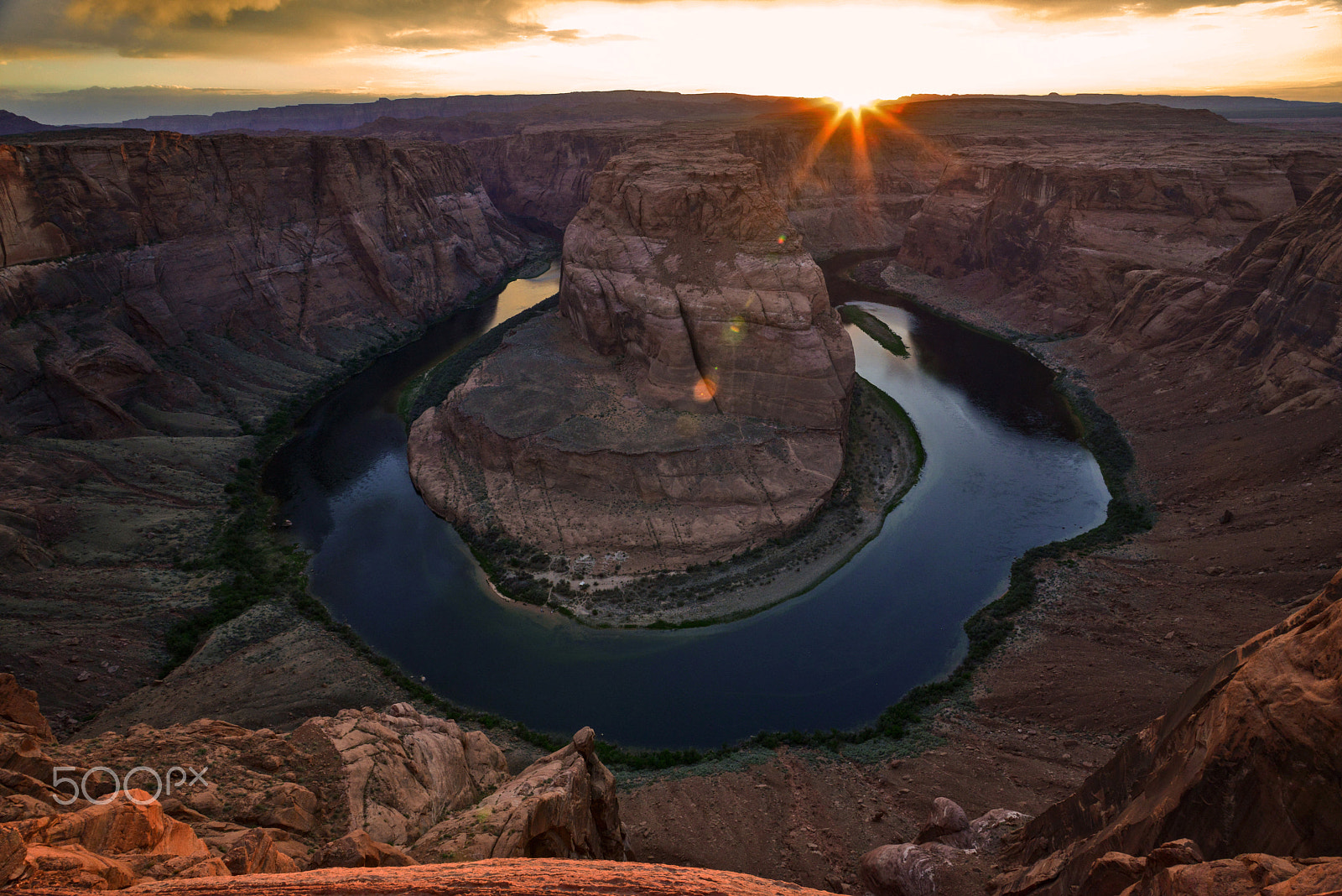 IX-Nikkor 60-180mm f/4.5-5.6 sample photo. Sunset over horseshoe bend photography