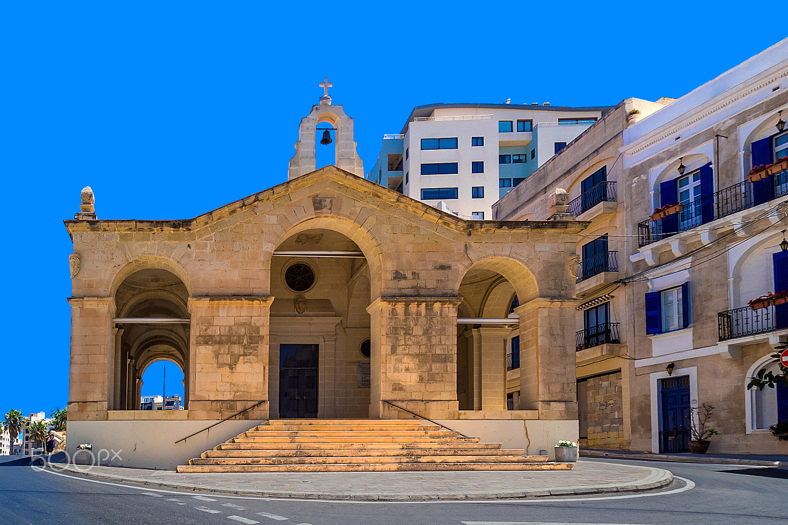 Samsung EX1 sample photo. Malta - st. paul's bay church photography