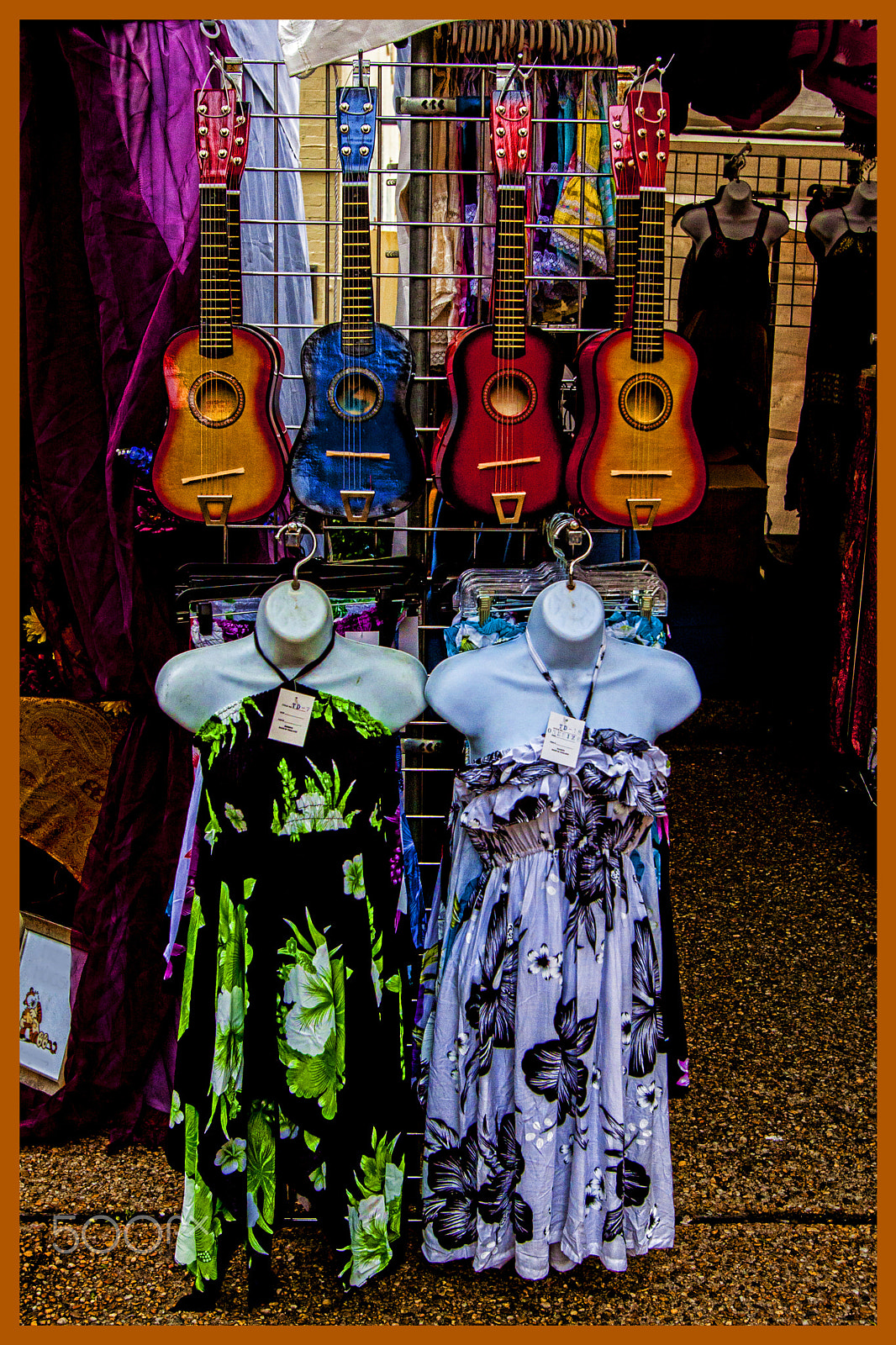 Canon EOS 50D + Canon EF 16-35mm F2.8L USM sample photo. Guitar and dress display photography
