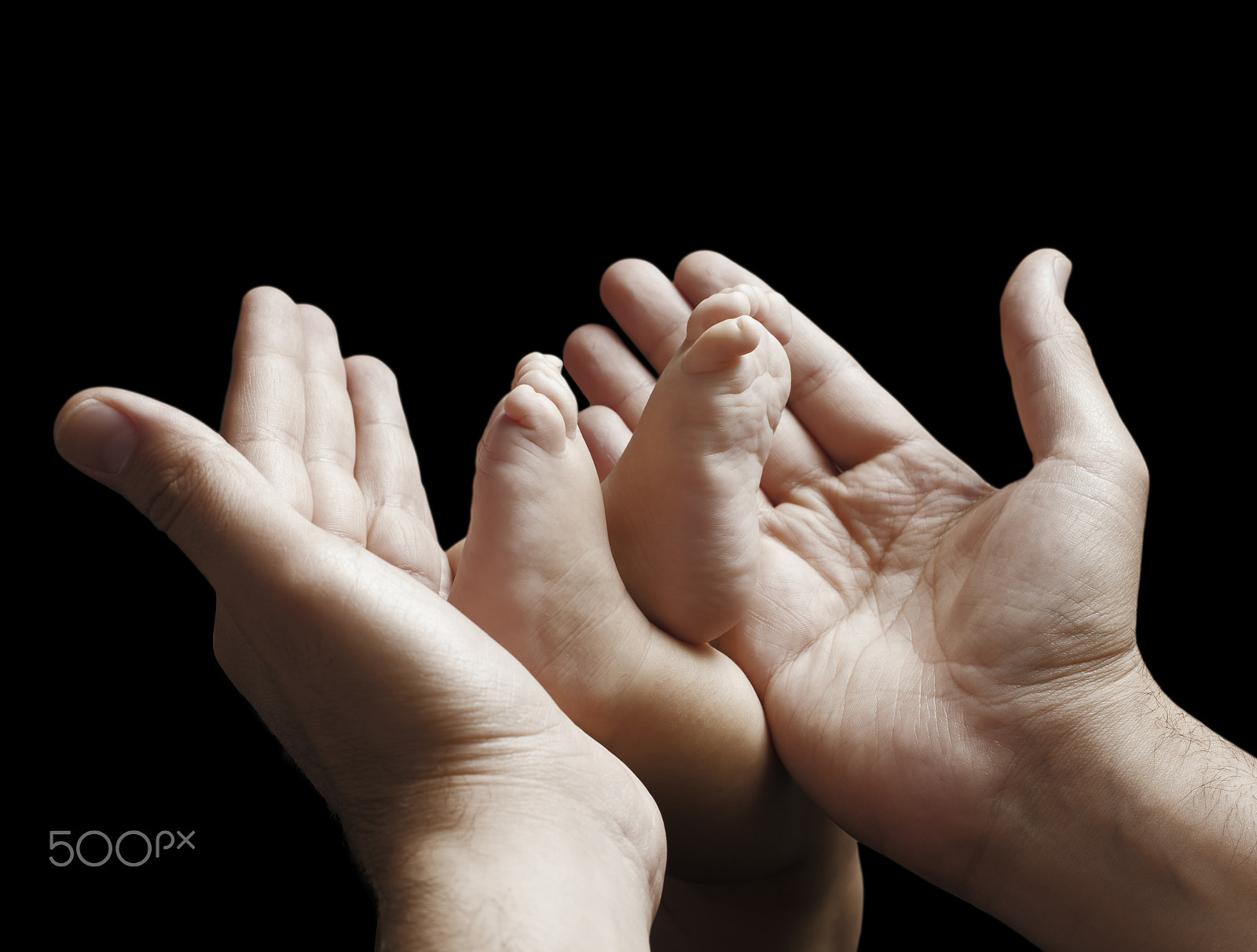 Canon EOS 5DS R + Canon EF 50mm F1.4 USM sample photo. Newborn feet inside a his dad or mom hand photography