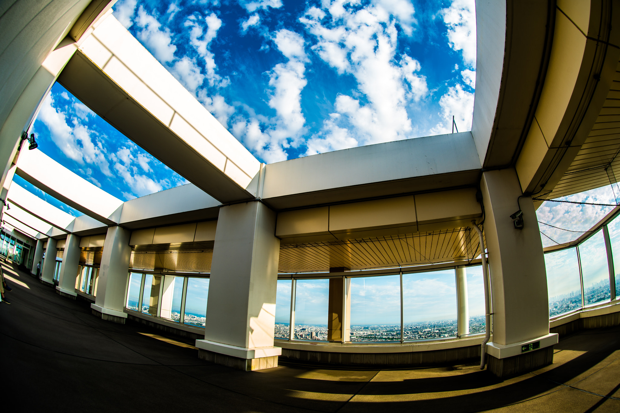 Sony a7R II + Sony 16mm F2.8 Fisheye sample photo. Observatory space and blue sky photography