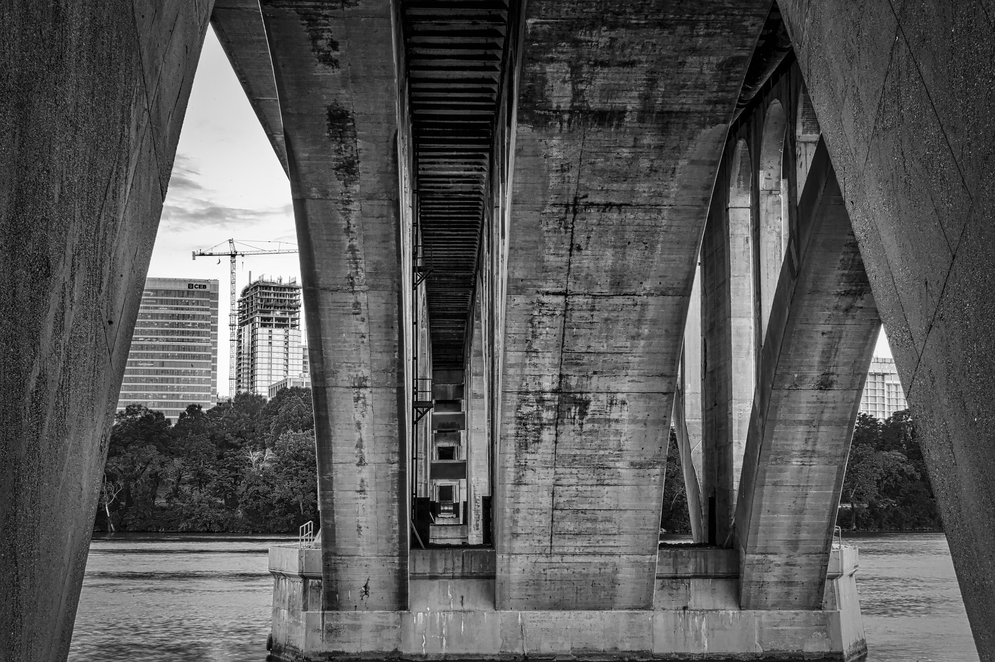 Nikon Df sample photo. Under the key bridge photography