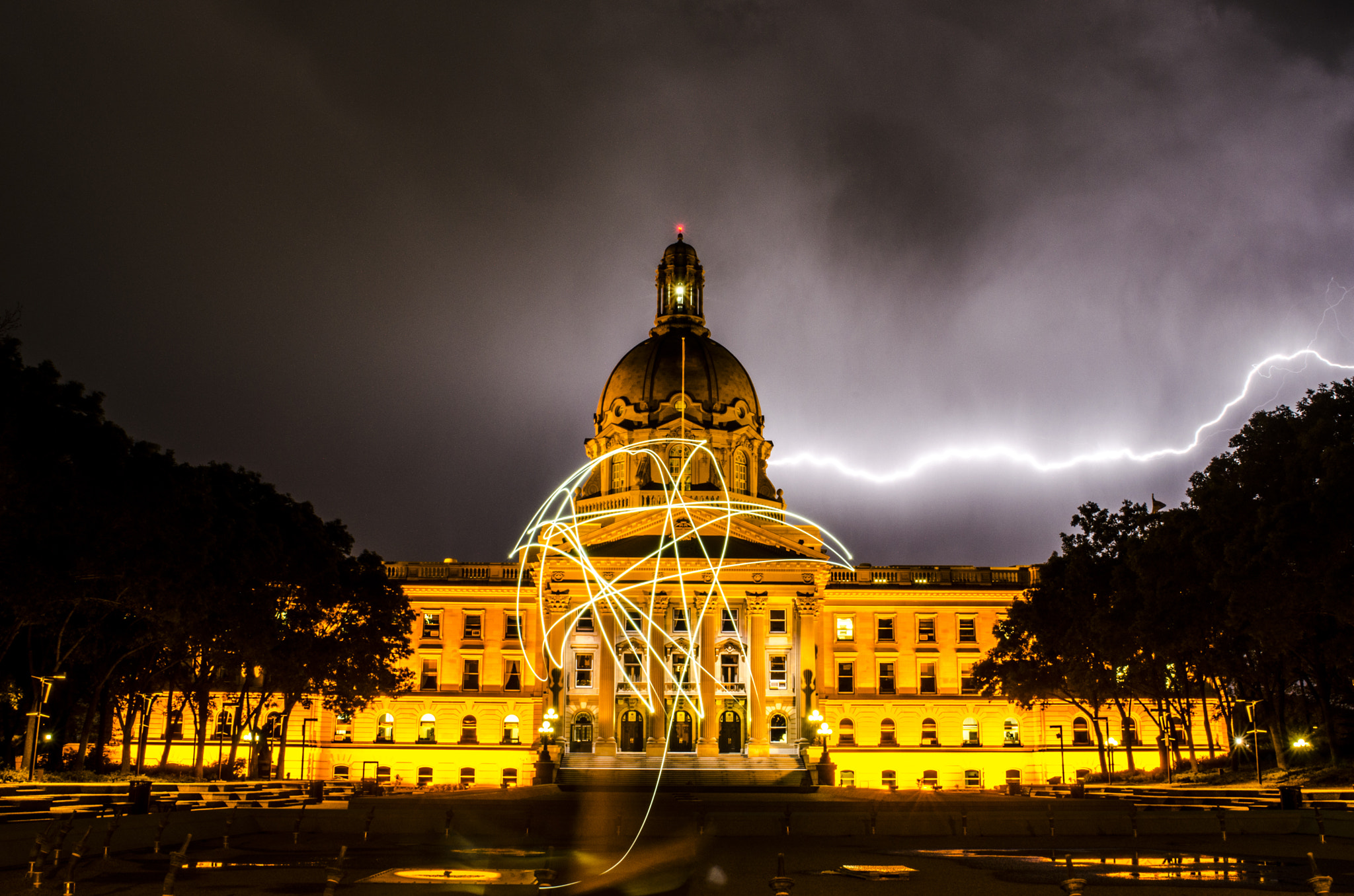 Nikon D5100 + Nikon AF Nikkor 24mm F2.8D sample photo. Lightning ball photography