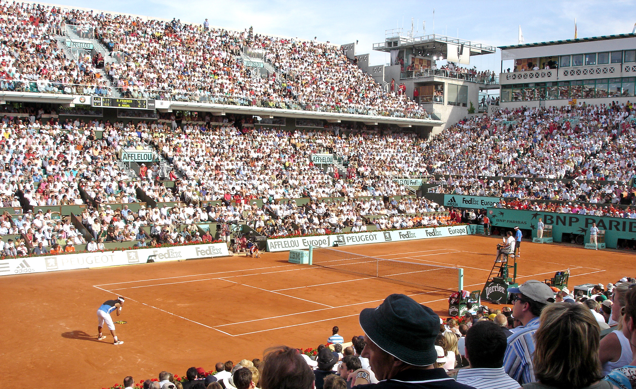 Sony DSC-W12 sample photo. Rafael nadal and roger federer at the french open photography