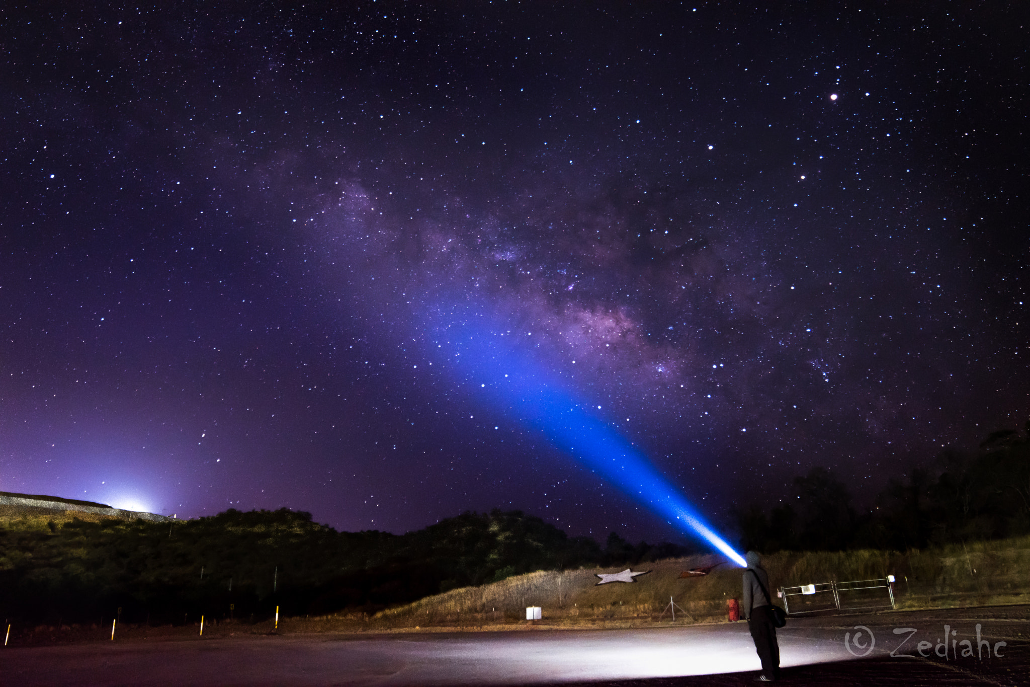 Samyang 14mm F2.8 ED AS IF UMC sample photo. Milky way from mulatos mine airstrip photography