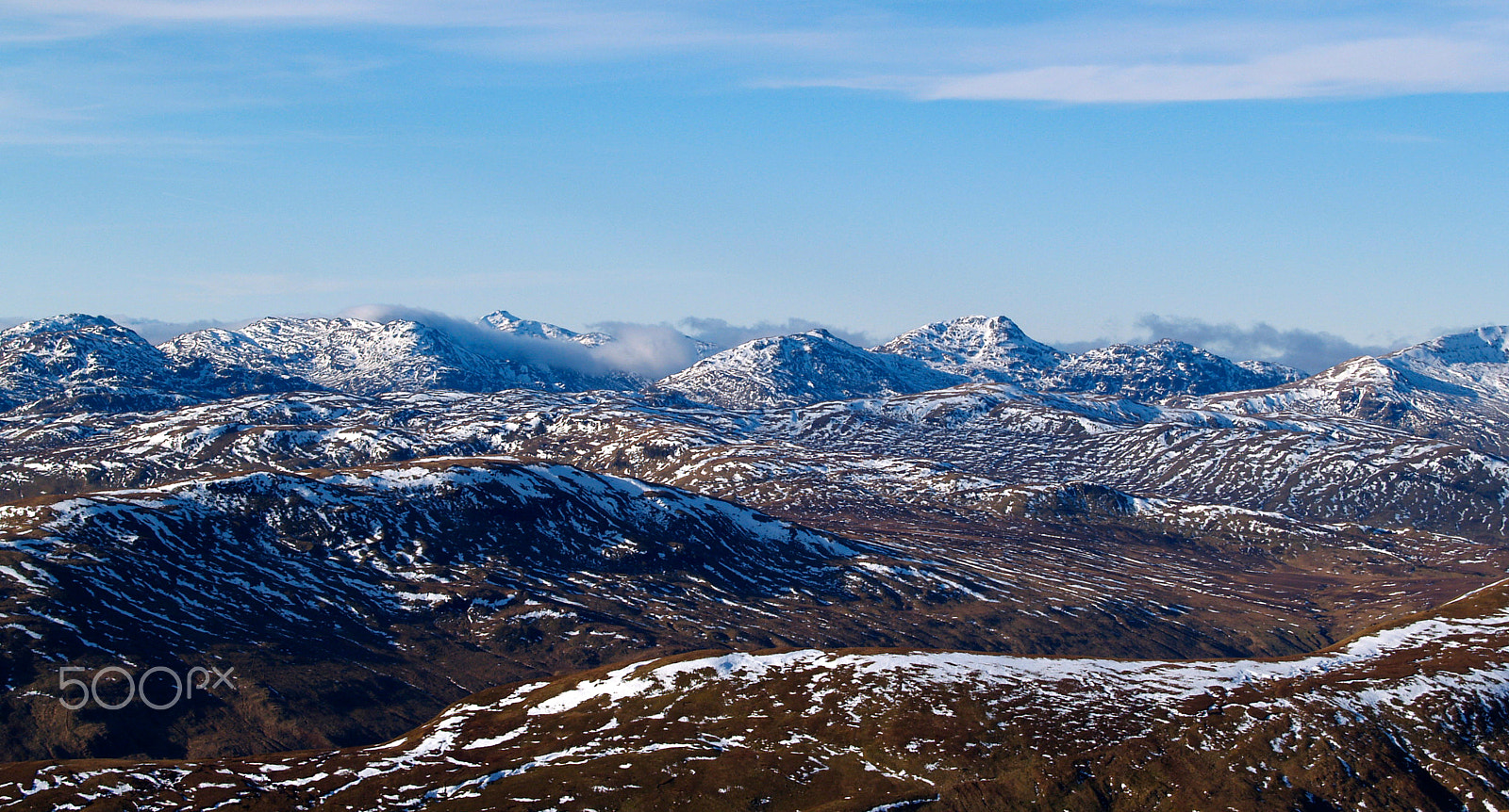 Olympus Zuiko Digital 14-45mm F3.5-5.6 sample photo. Scottish highlands spring panorama. photography