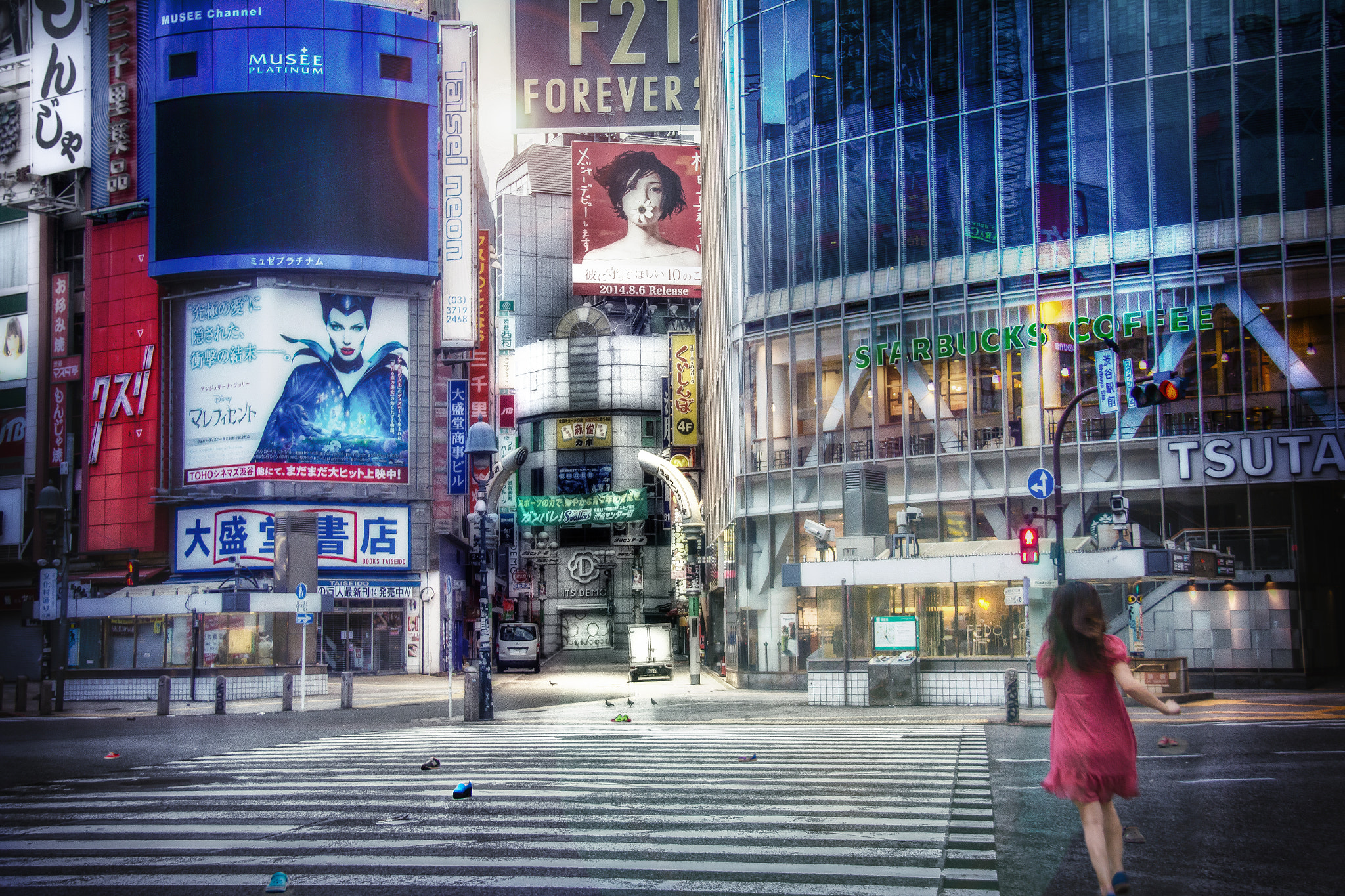 Canon EOS 550D (EOS Rebel T2i / EOS Kiss X4) sample photo. 無人街ポートレート：渋谷（ghost town） photography