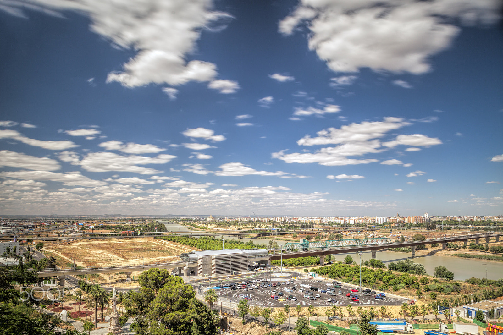Canon TS-E 24mm f/3.5L sample photo. View of the town of seville and guadalquivir river from san juan de aznalfarache, spain. photography