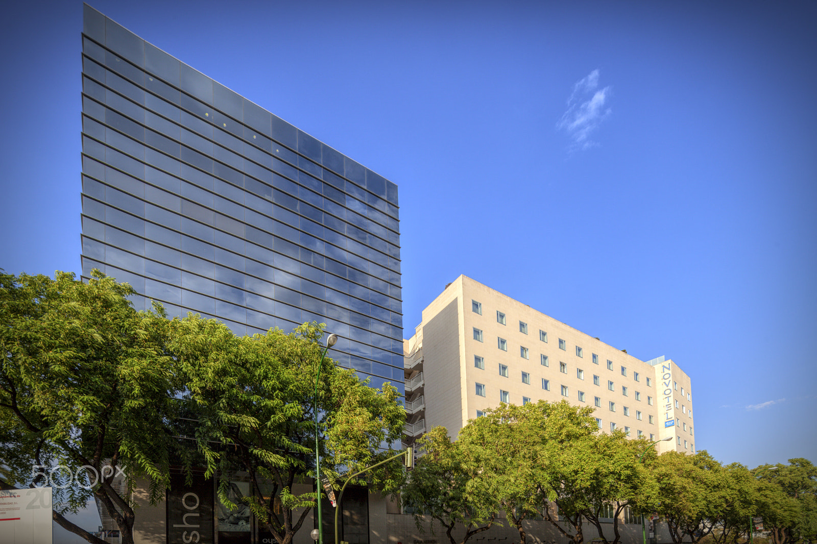Canon TS-E 17mm F4L Tilt-Shift sample photo. Galia nervion building, nervion district, seville, spain. nervion is a new business and shopping... photography