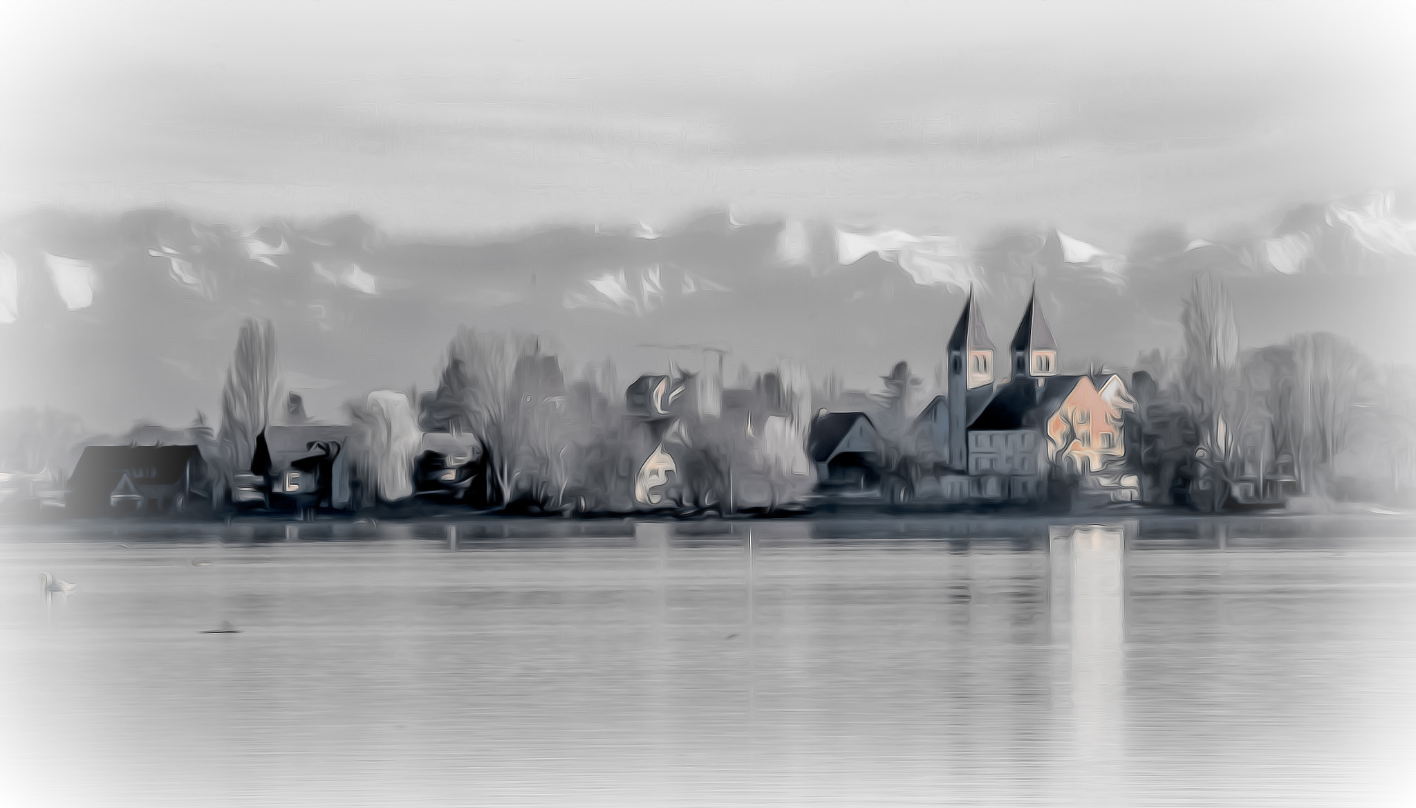 Pentax smc DA 55-300mm F4.0-5.8 ED sample photo. Isle reichenau, at the foot of the swiss alps photography