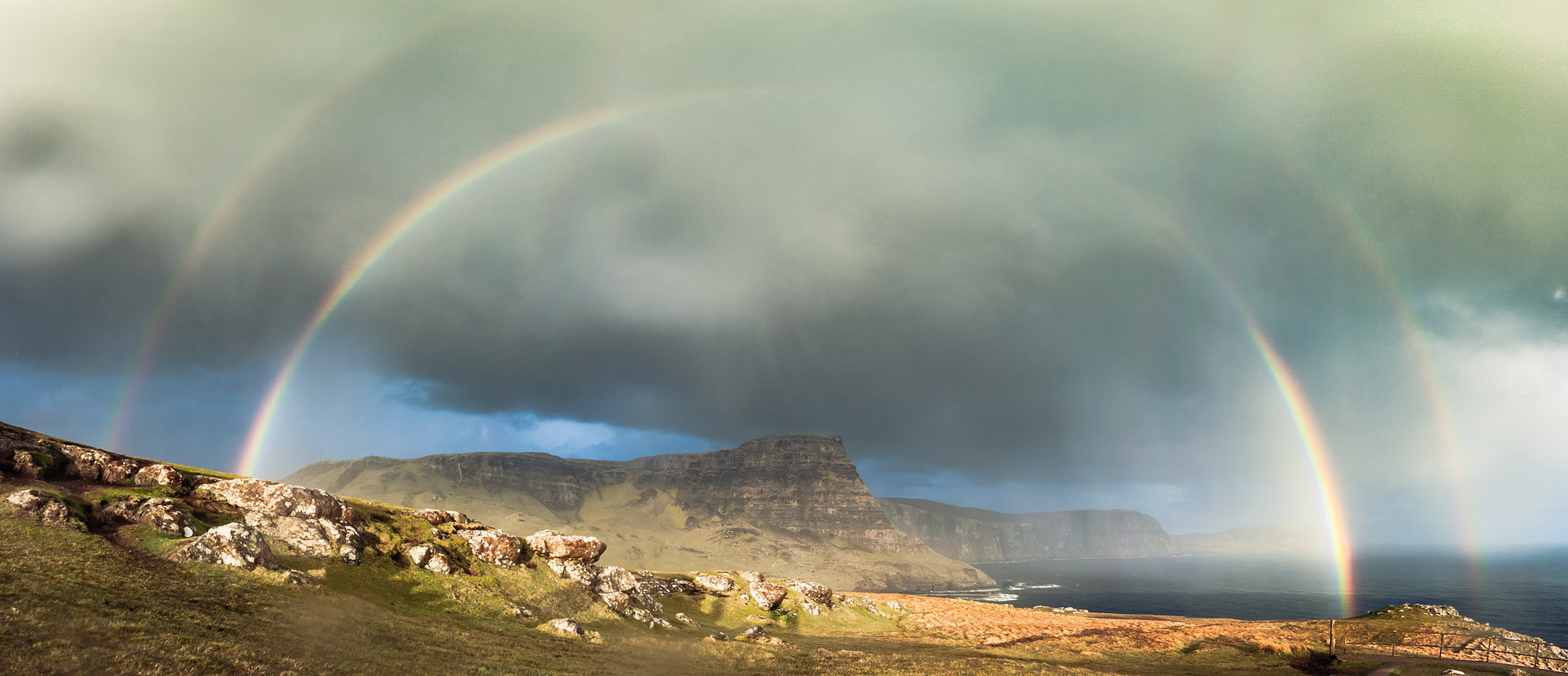 Pentax K20D sample photo. Double rainbow!! photography