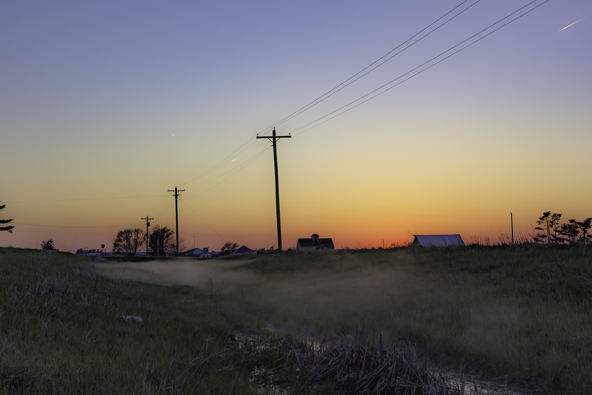 Canon EF 24-70mm F4L IS USM sample photo. Foggy ditch bottom photography