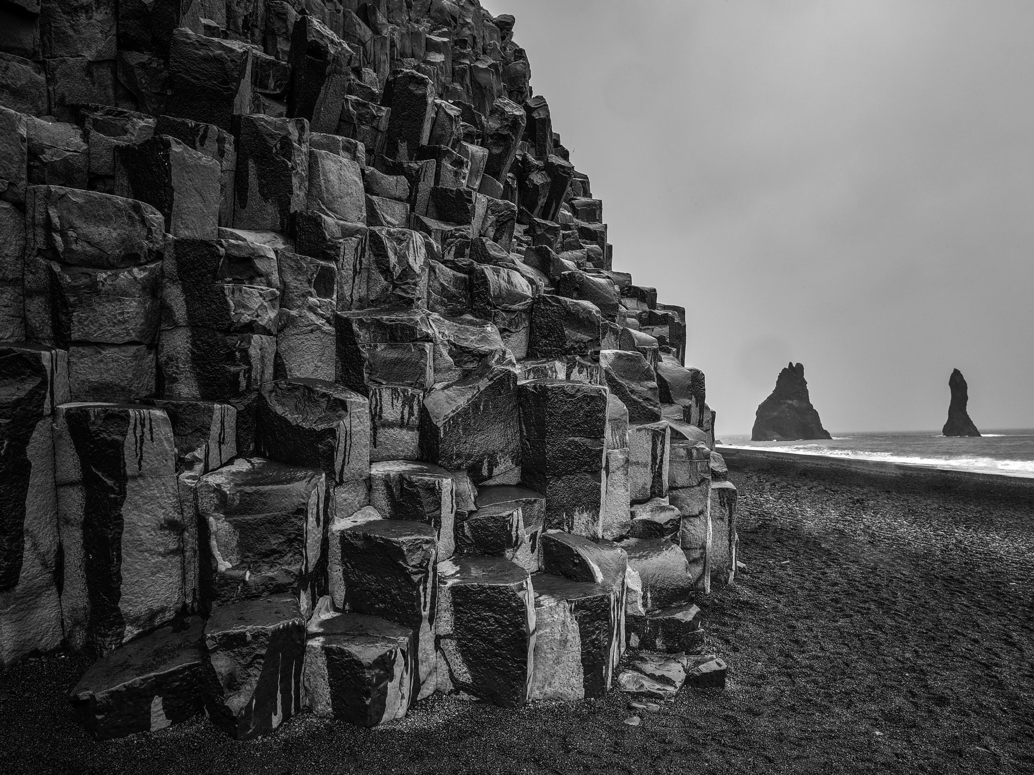 Phase One IQ260 sample photo. Reynisfjara rocks, iceland photography