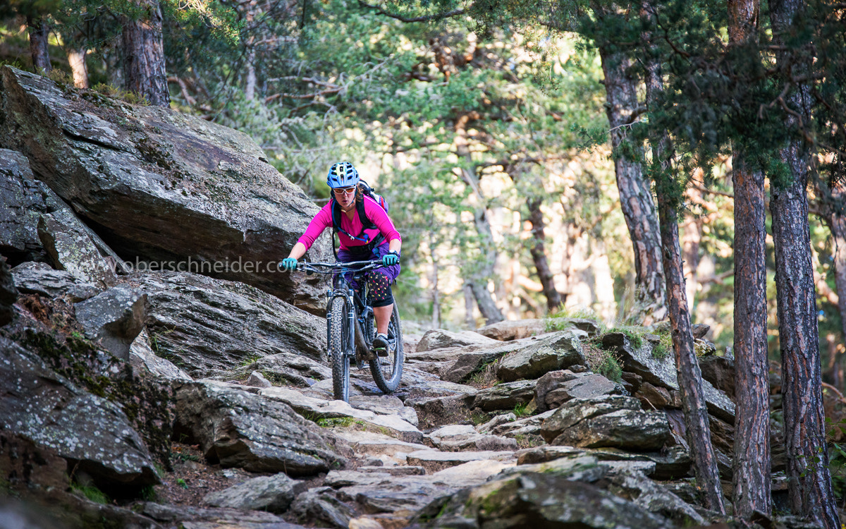 Sony a99 II + Tamron SP 70-200mm F2.8 Di VC USD sample photo. Mountain biking in south tyrol, italy photography