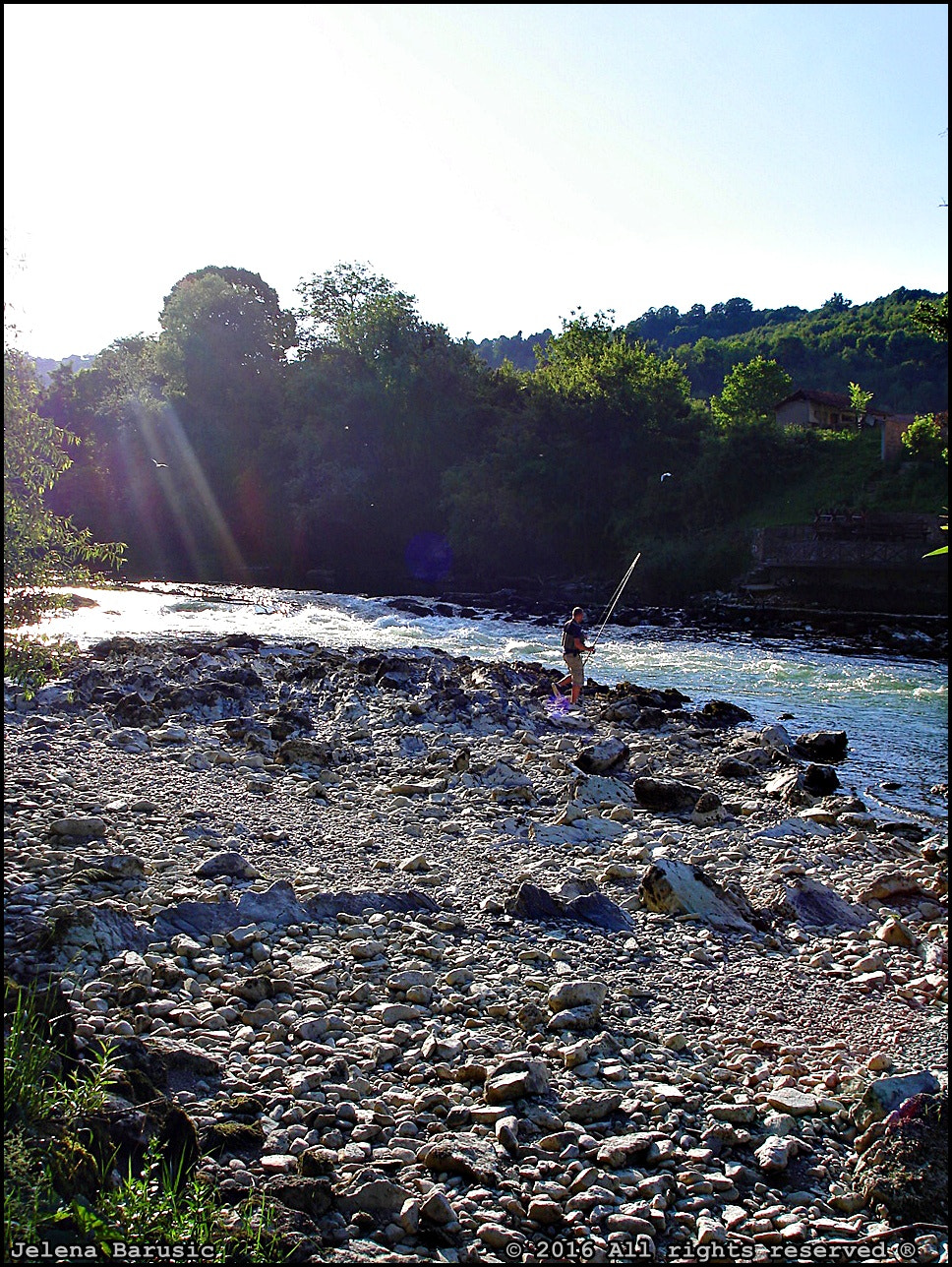 Sony DSC-W5 sample photo. Fisherman photography