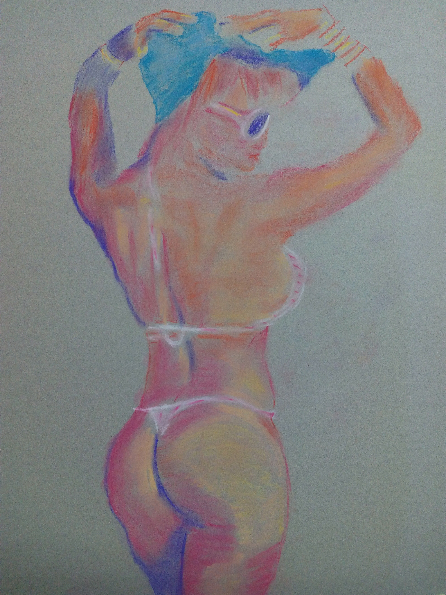 bq Aquaris E5 FHD sample photo. Pastels drawing photography