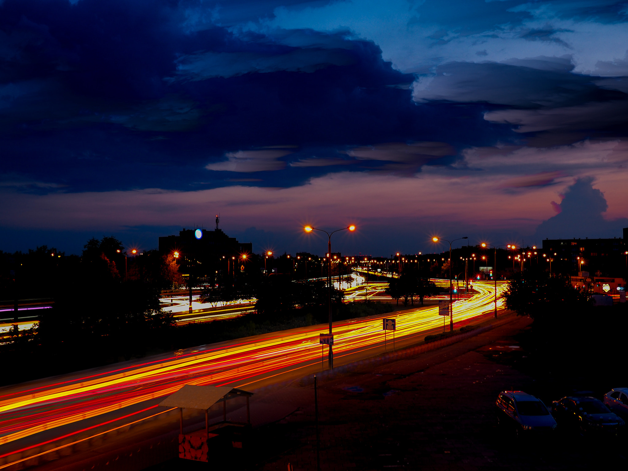 Panasonic Lumix G 20mm F1.7 ASPH sample photo. Night city lights photography