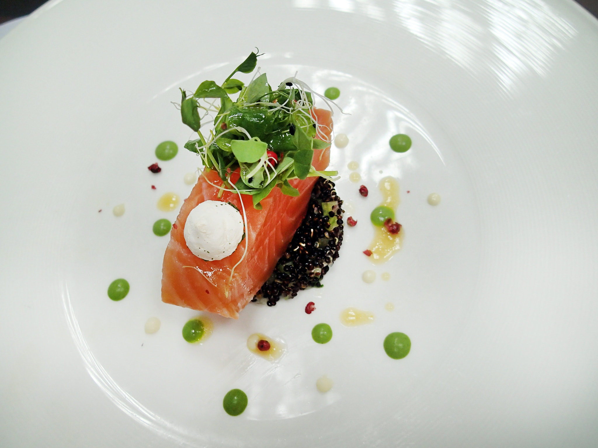 Olympus TG-1 sample photo. Marinated salmon photography