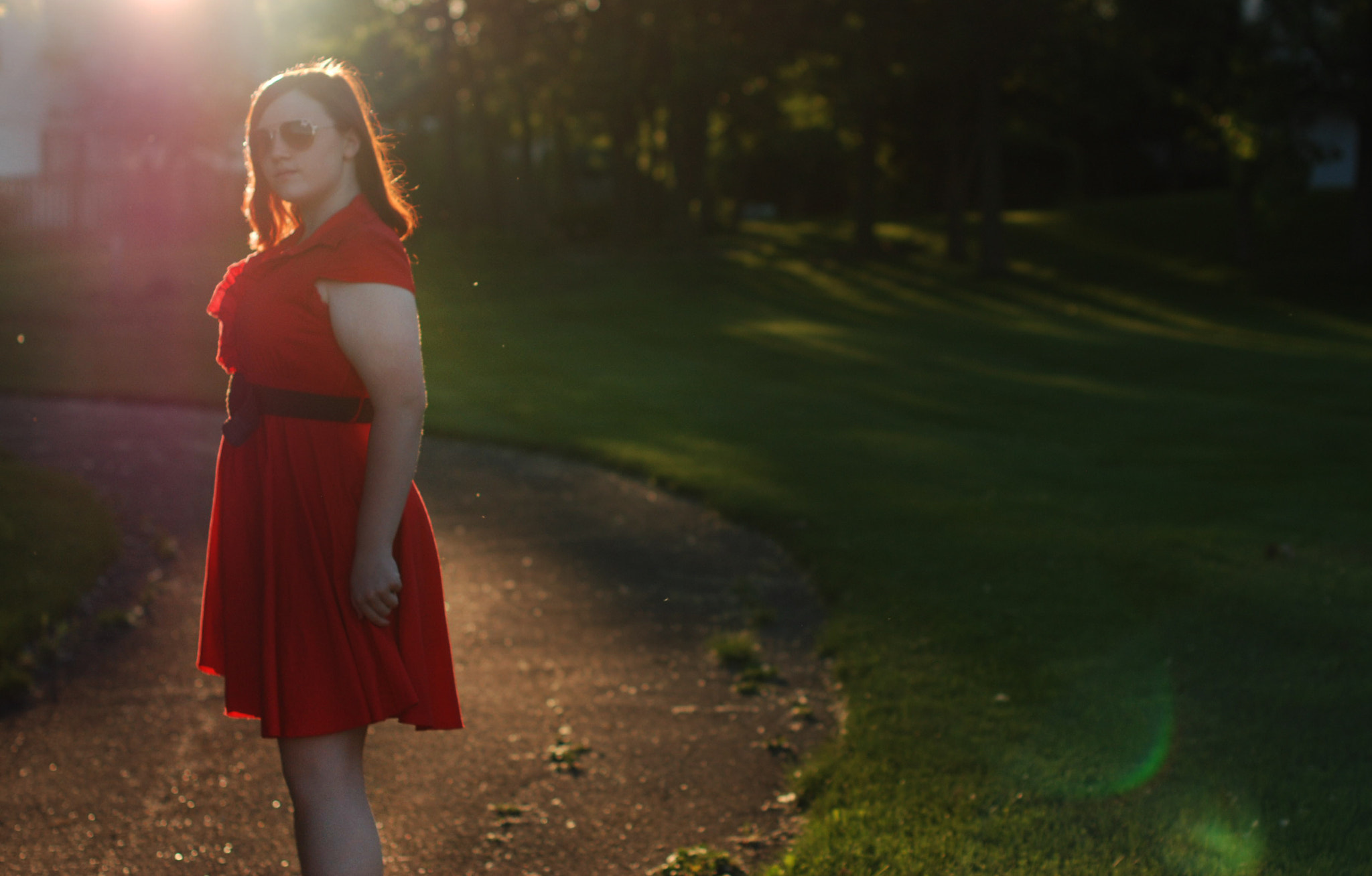 Nikon D80 + Nikon AF-S Nikkor 50mm F1.4G sample photo. The girl in the red dress photography