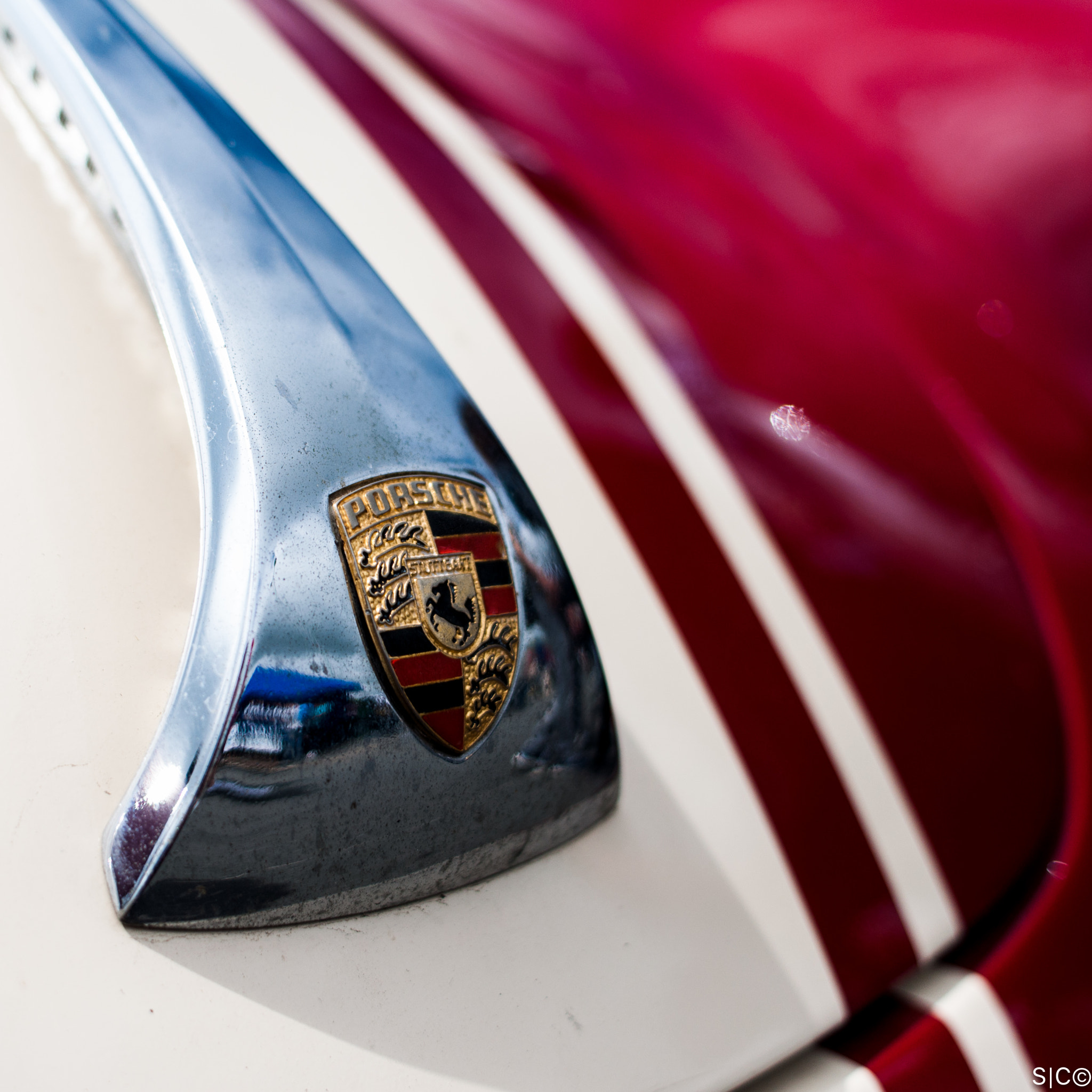 Nikon D90 + Nikon AF Nikkor 24mm F2.8D sample photo. Porsche badge from 356b photography