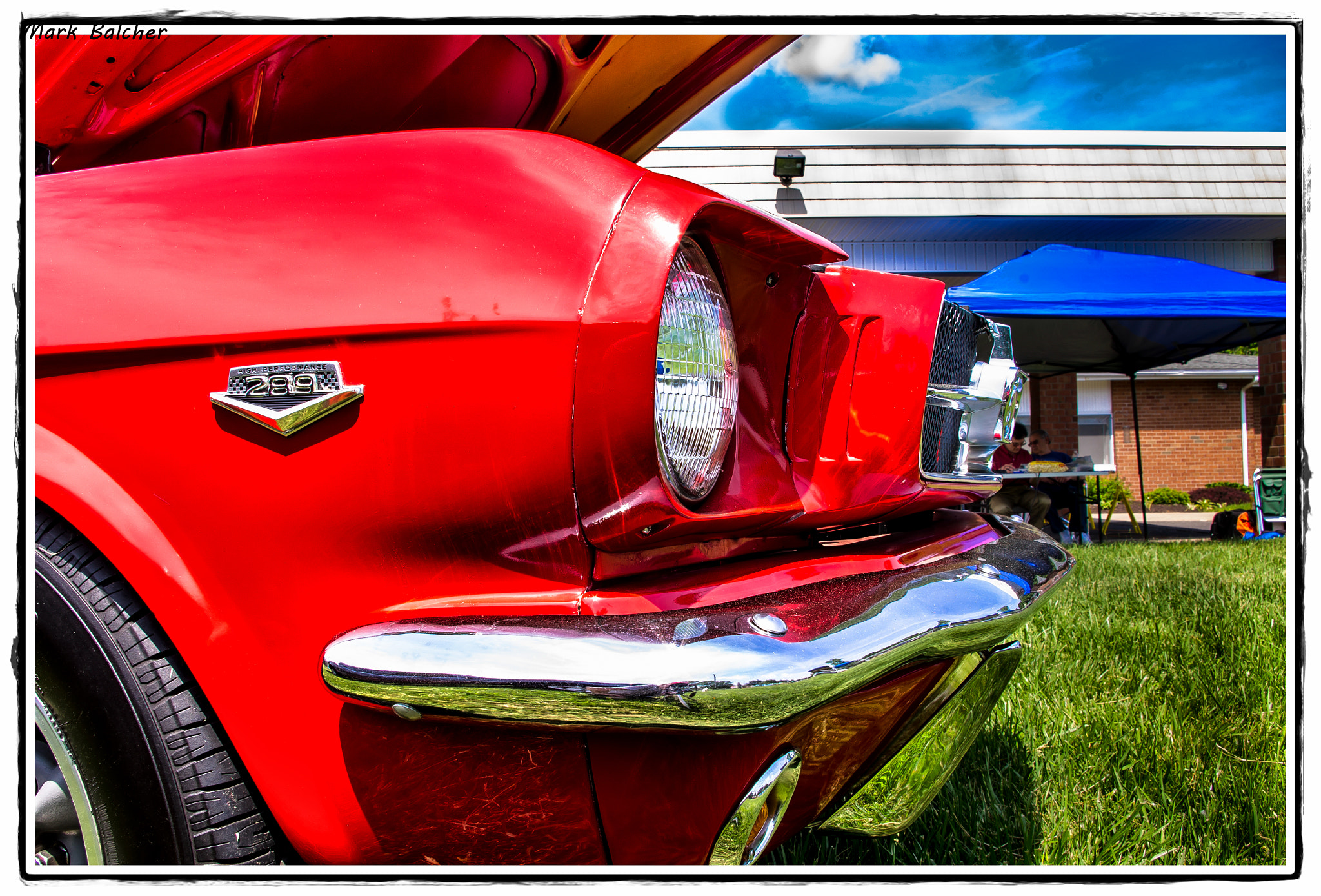 Pentax K-x sample photo. A beautiful red 1965 mustang by ford with 289 high performance package. photography