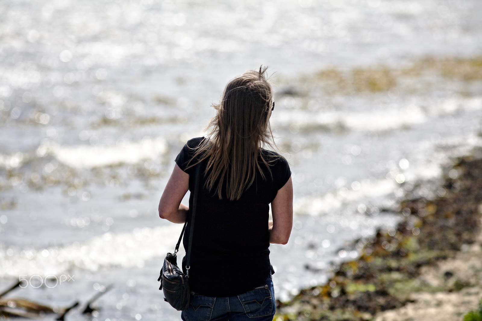 Canon EOS 5D + Canon EF 300mm F4L IS USM sample photo. Beachwoman photography