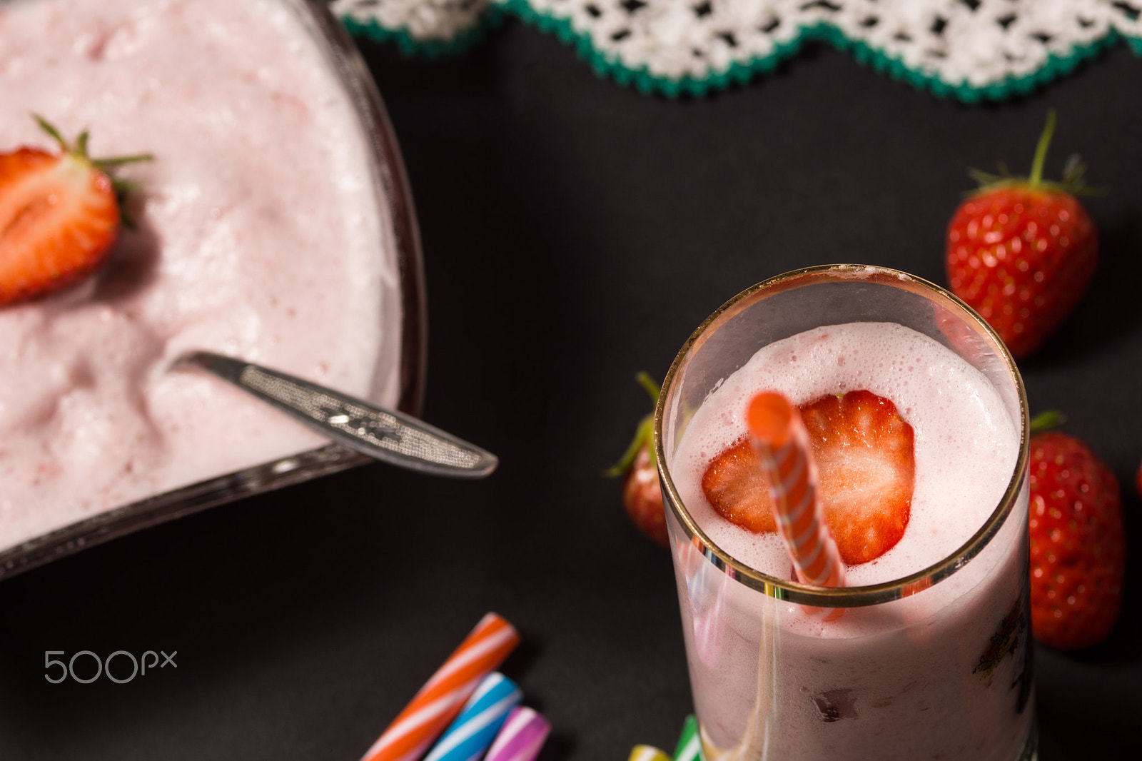 Sony 100mm F2.8 Macro sample photo. Strawberry smoothie. photography
