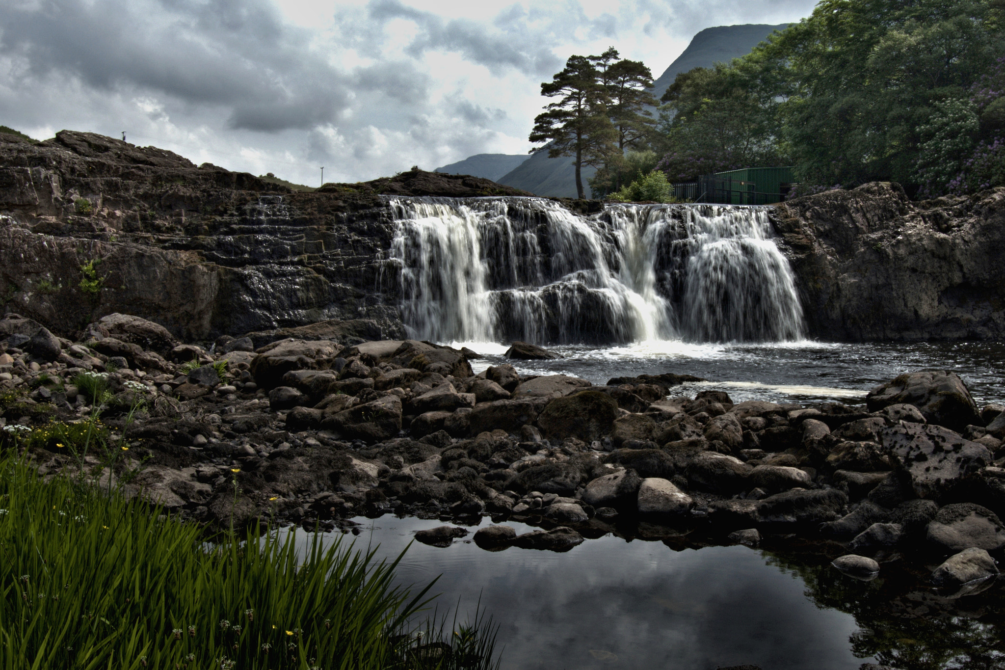 Nikon D3200 + 18.00 - 55.00 mm f/3.5 - 5.6 sample photo. Aasleagh waterfall photography