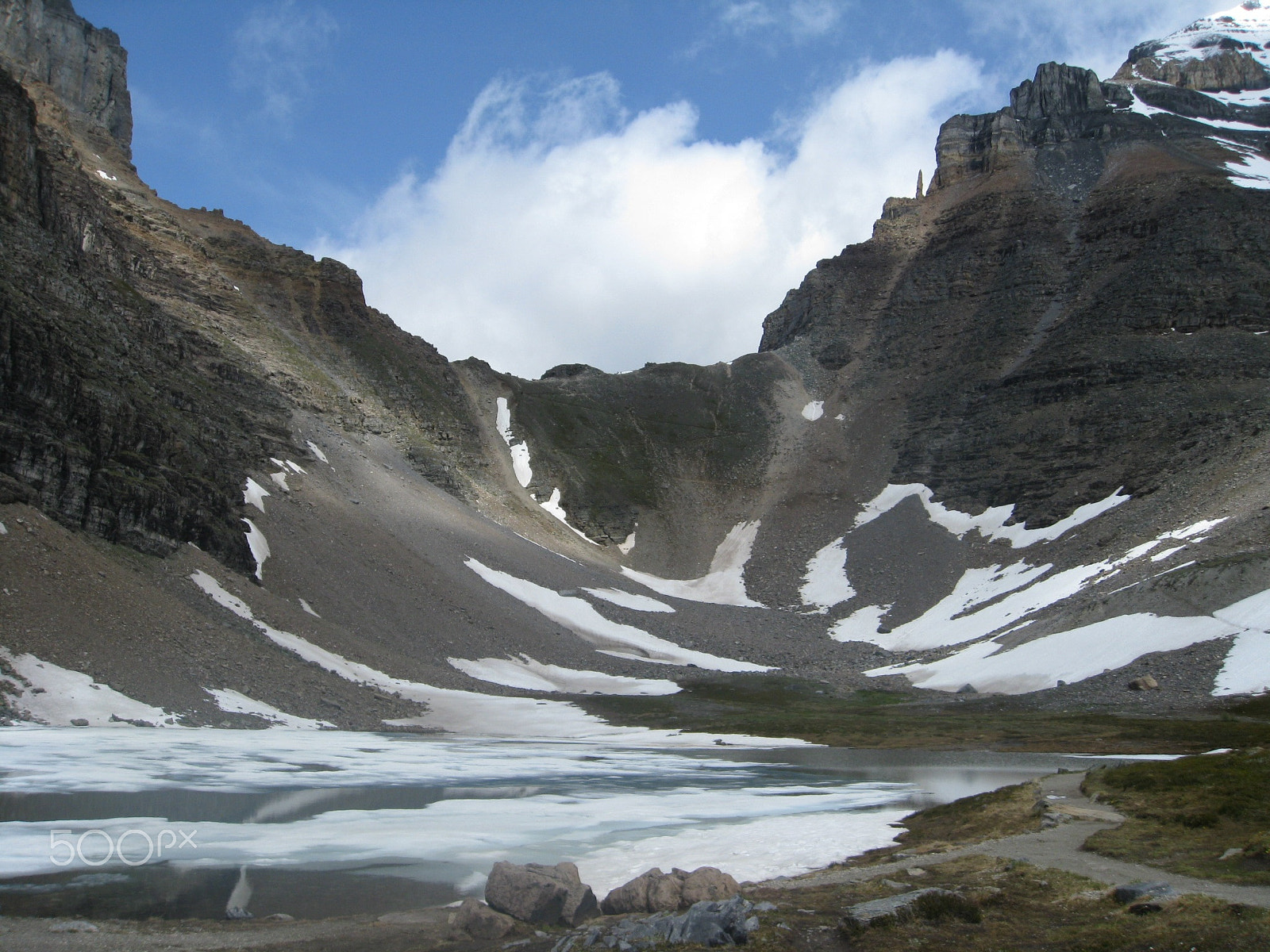 Canon POWERSHOT SD850 IS sample photo. Lake and snow 2 - canadian rockies photography