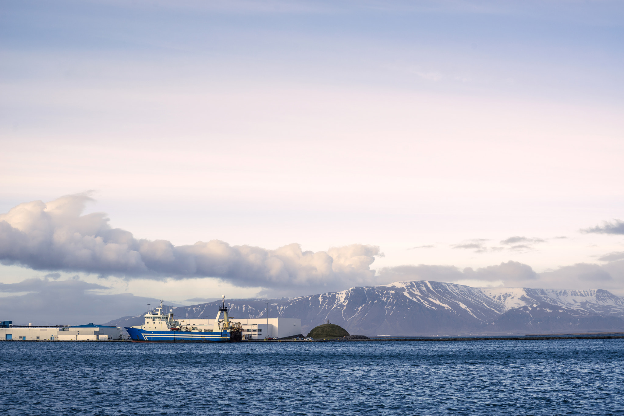 Sony a7R + Sony 50mm F1.4 sample photo. Ship by the harbor photography